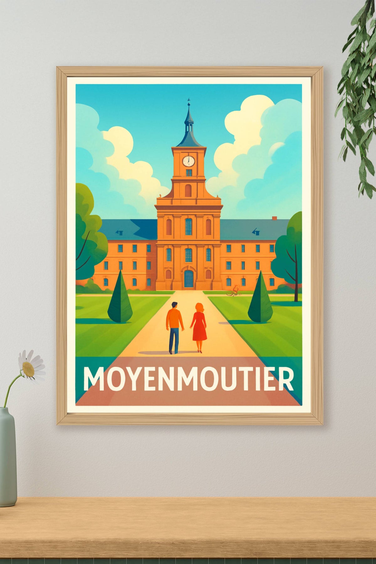 Affiche Moyenmoutier — Élégance historique au cœur de la Lorraine · poster d'art de Moyenmoutier
