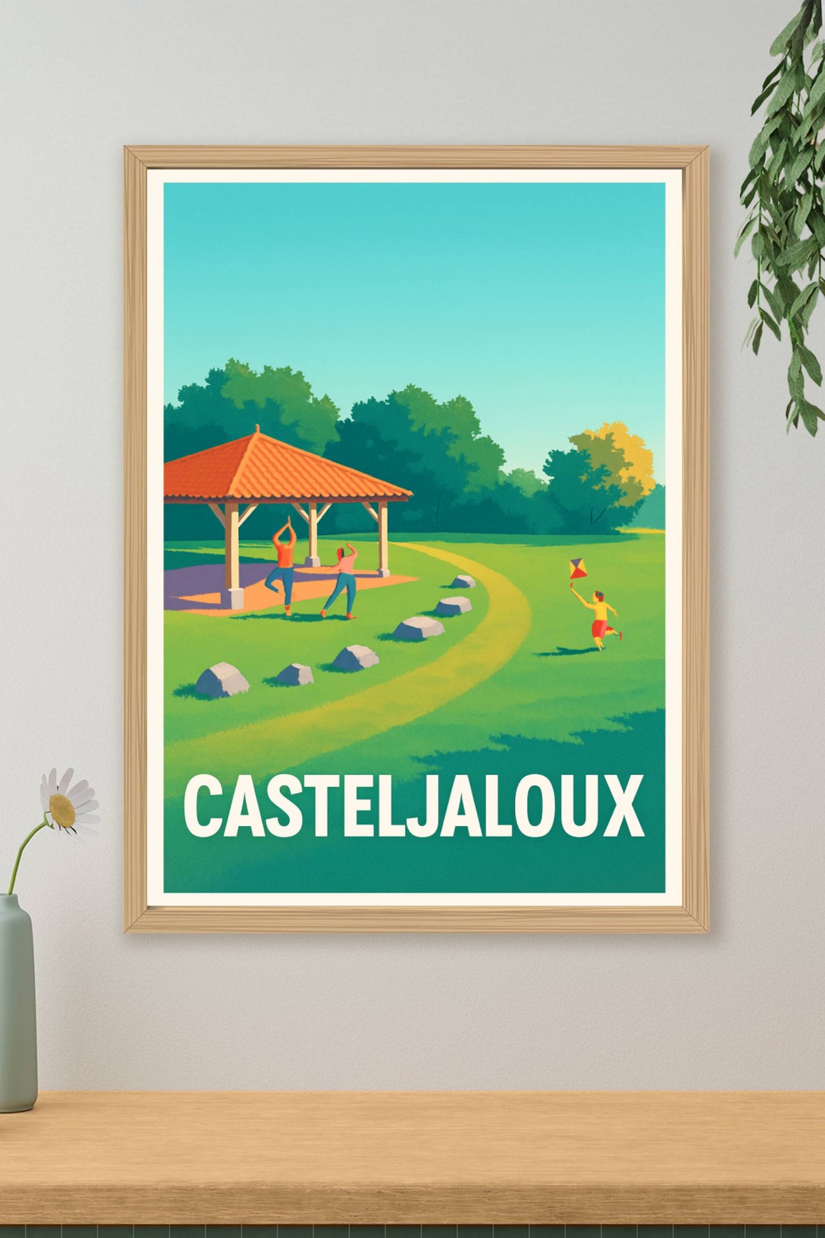 Affiche Casteljaloux — Escapade nature et détente · poster d'art de Casteljaloux