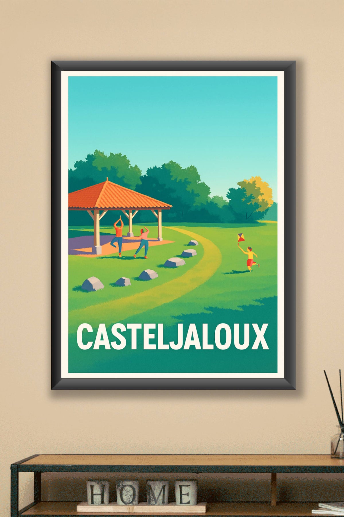 Affiche Casteljaloux — Escapade nature et détente · poster d'art de Casteljaloux