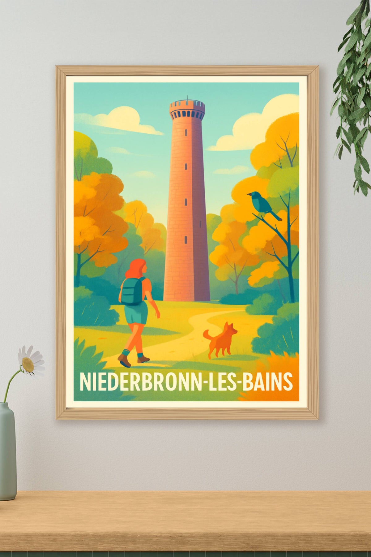 Affiche Niederbronn-les-Bains — Échappée nature et détente · poster d'art de Niederbronn-les-Bains