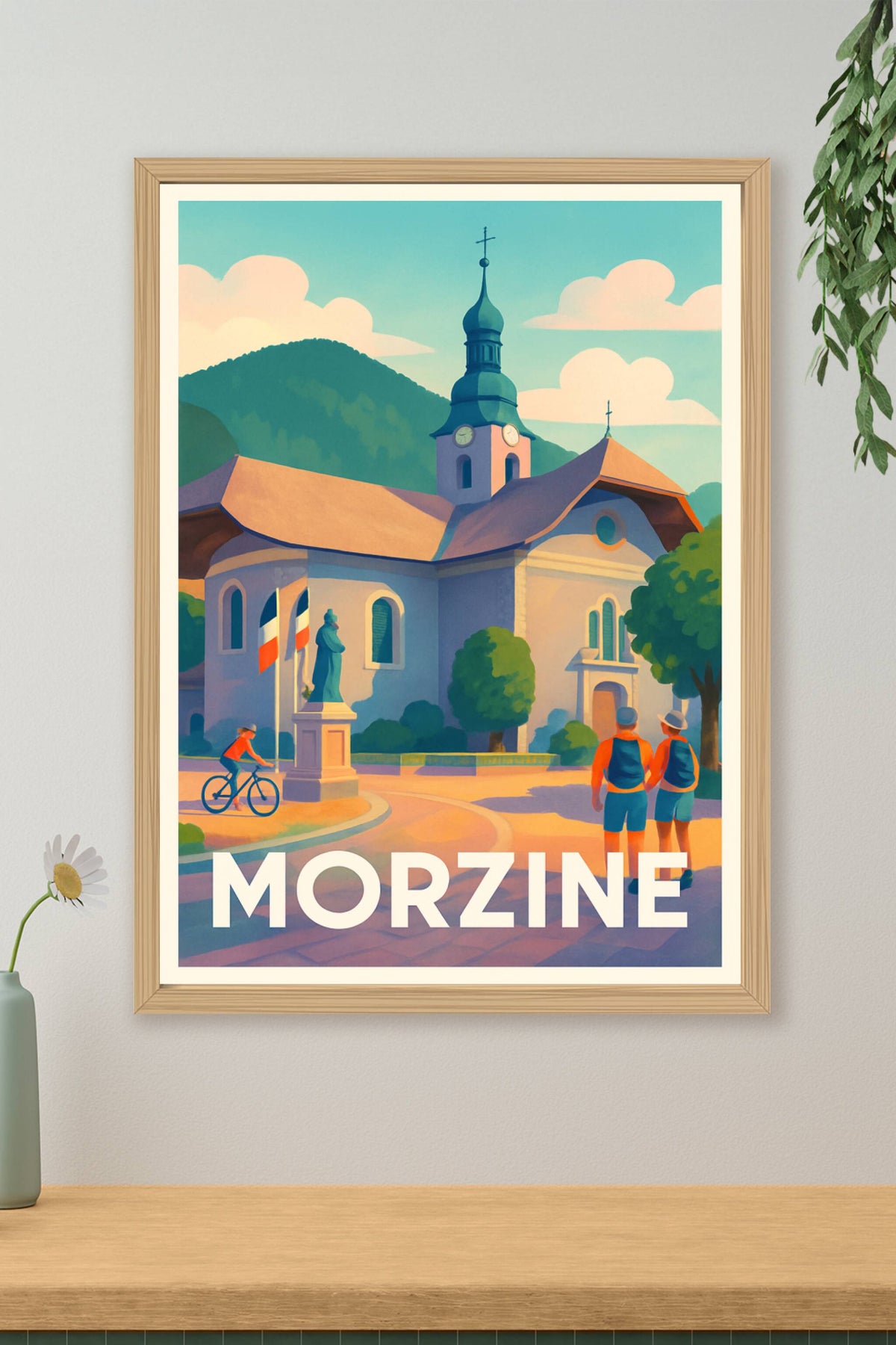 Affiche Morzine — Charme authentique en plein cœur des Alpes · poster d'art de Morzine