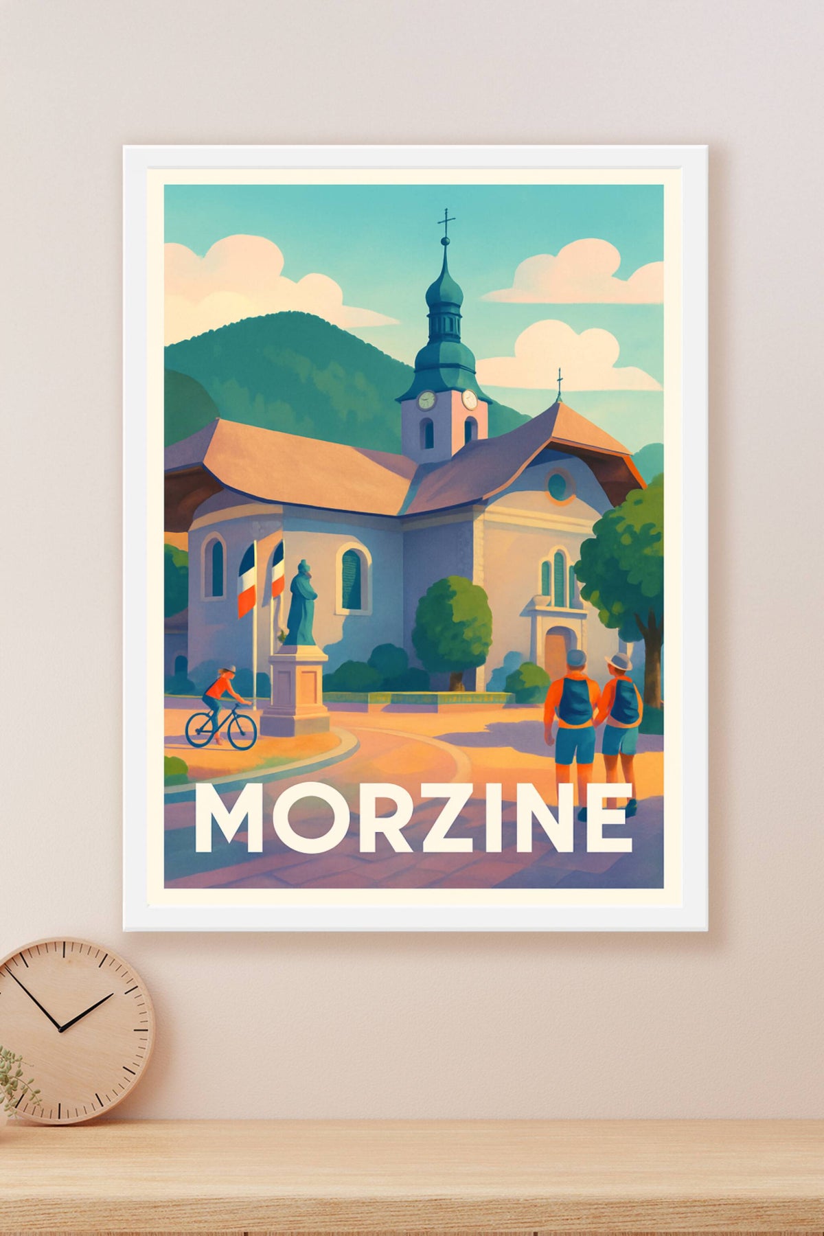 Affiche Morzine — Charme authentique en plein cœur des Alpes · poster d'art de Morzine
