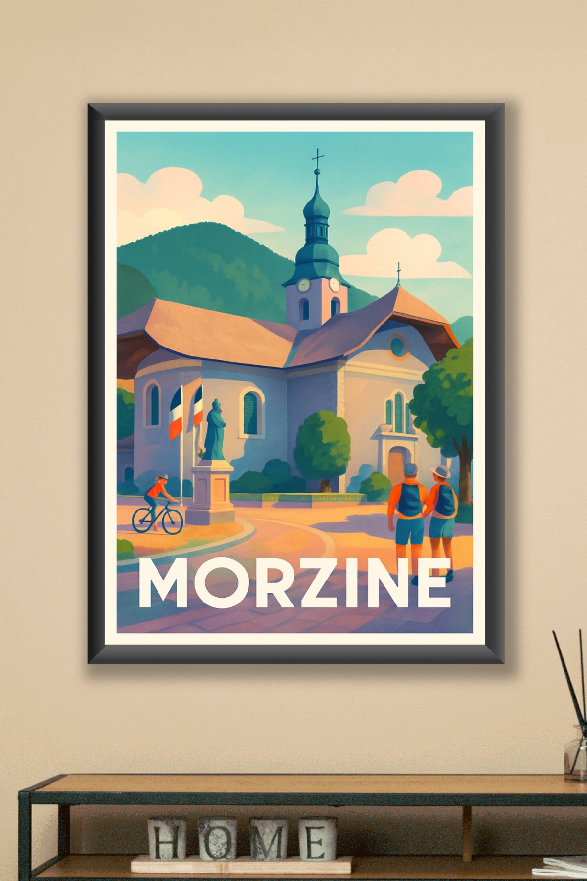 Affiche Morzine — Charme authentique en plein cœur des Alpes · poster d'art de Morzine
