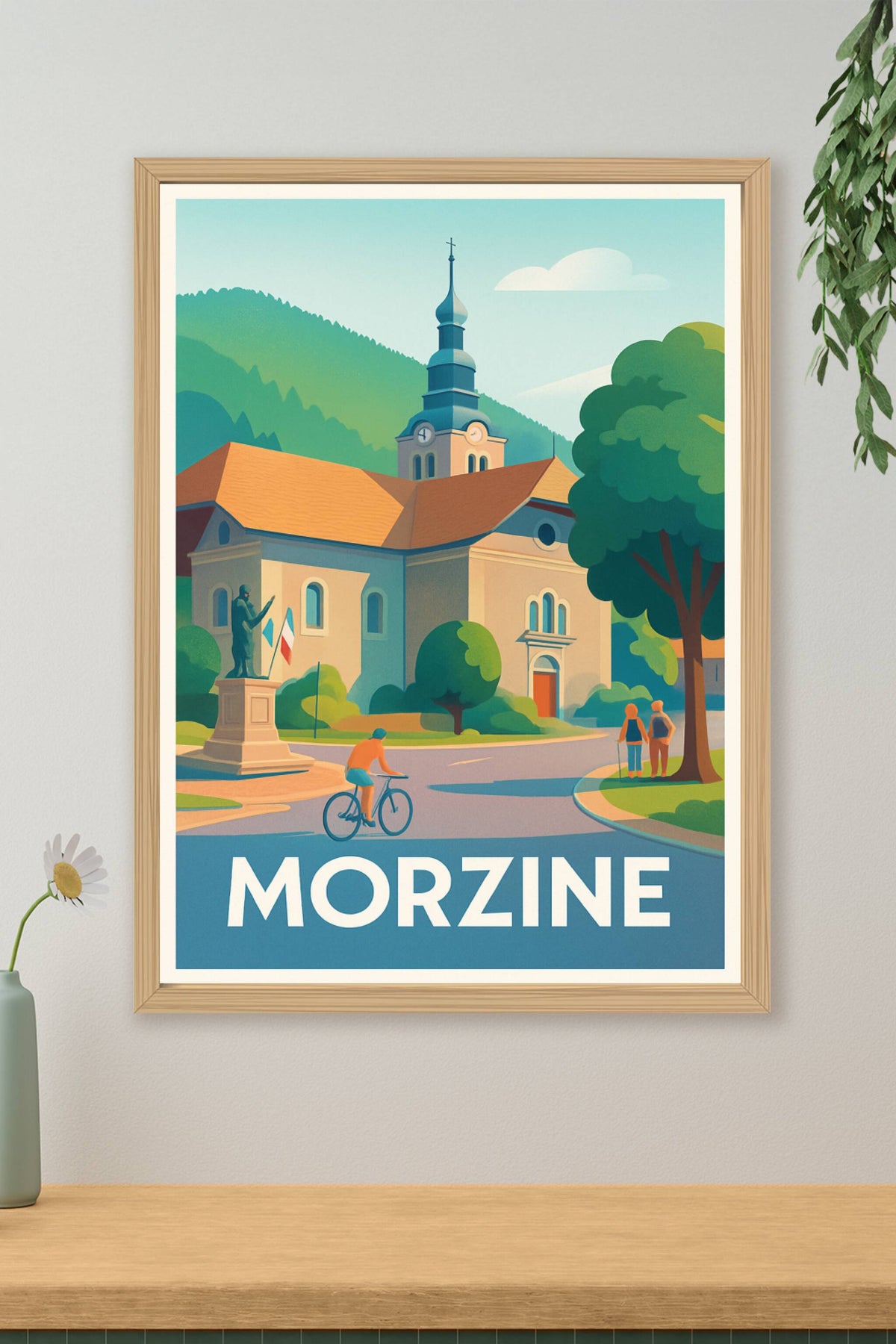 Affiche Morzine — Charme et sérénité au cœur des montagnes · poster d'art de Morzine