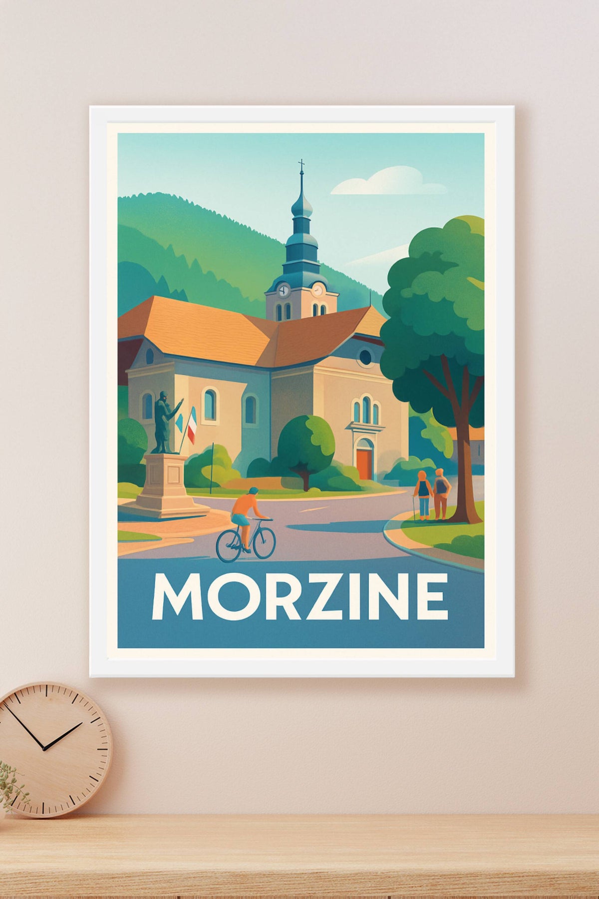 Affiche Morzine — Charme et sérénité au cœur des montagnes · poster d'art de Morzine