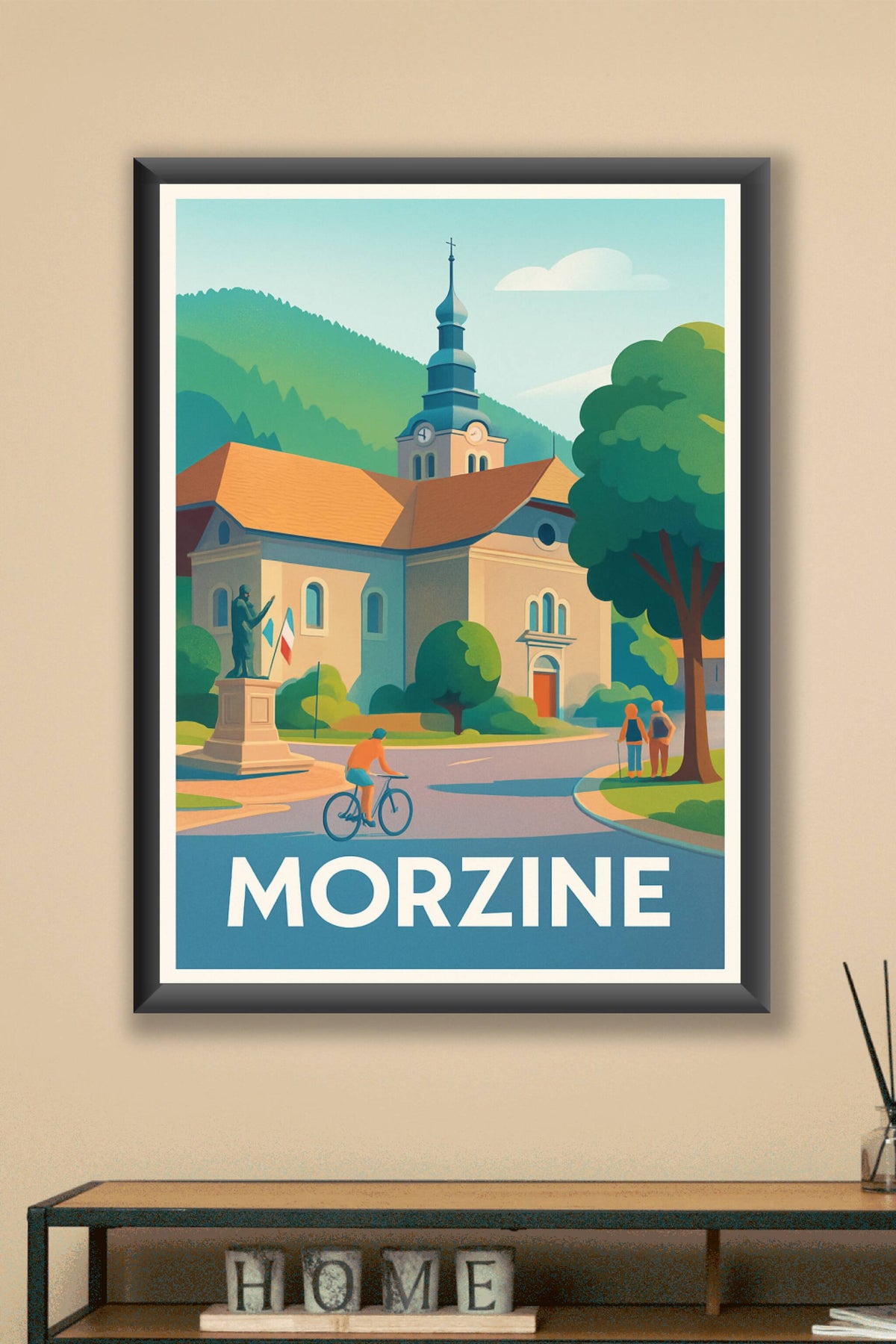 Affiche Morzine — Charme et sérénité au cœur des montagnes · poster d'art de Morzine