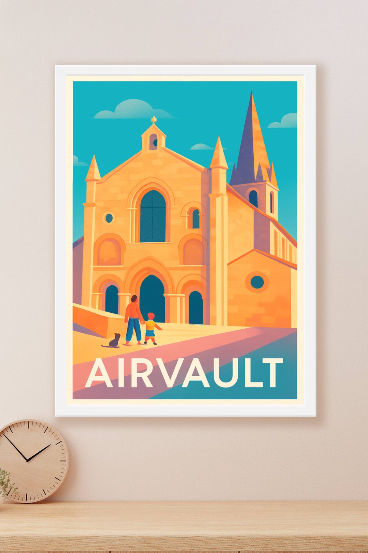 Affiche Airvault — L’éclat intemporel de l’abbaye · poster d'art de Airvault