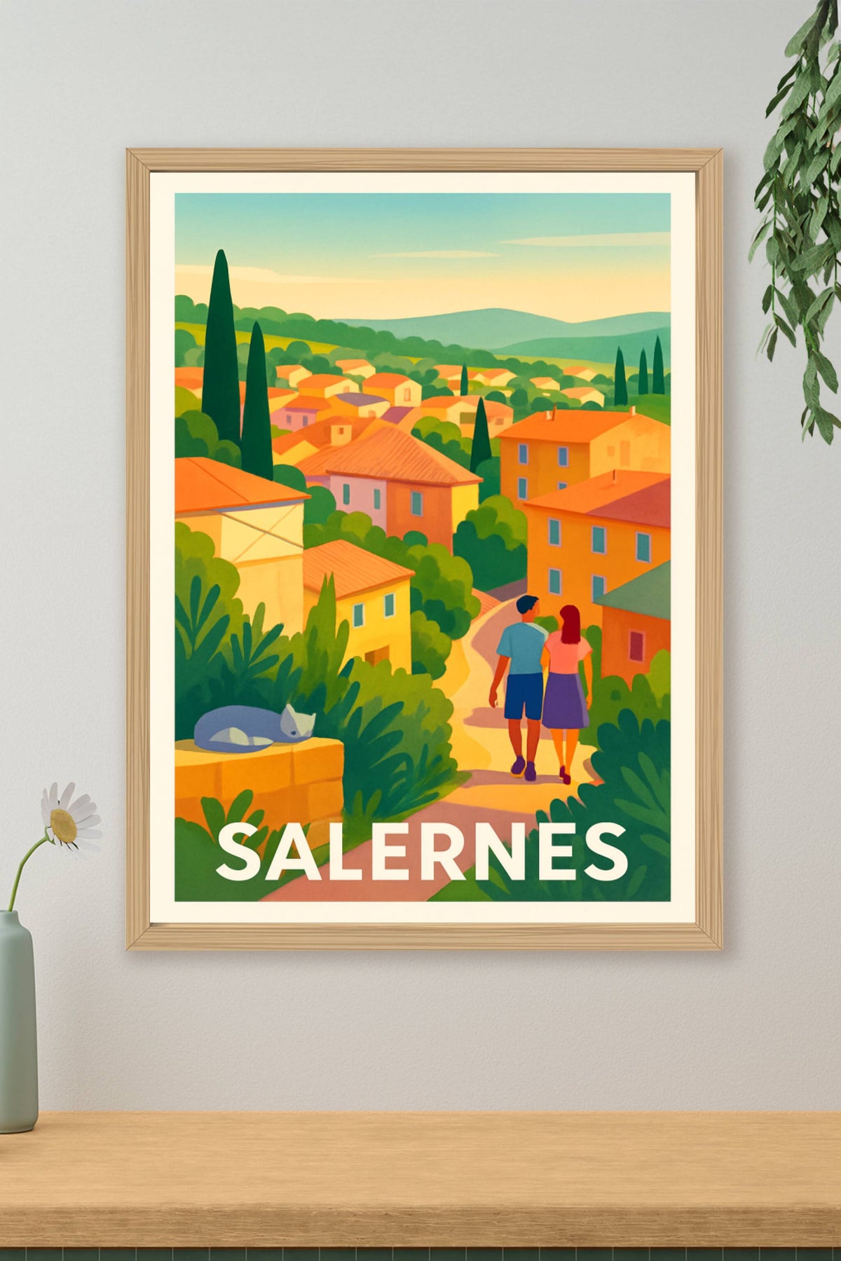 Affiche Salernes — Douceur de vie en Provence · poster d'art de Salernes