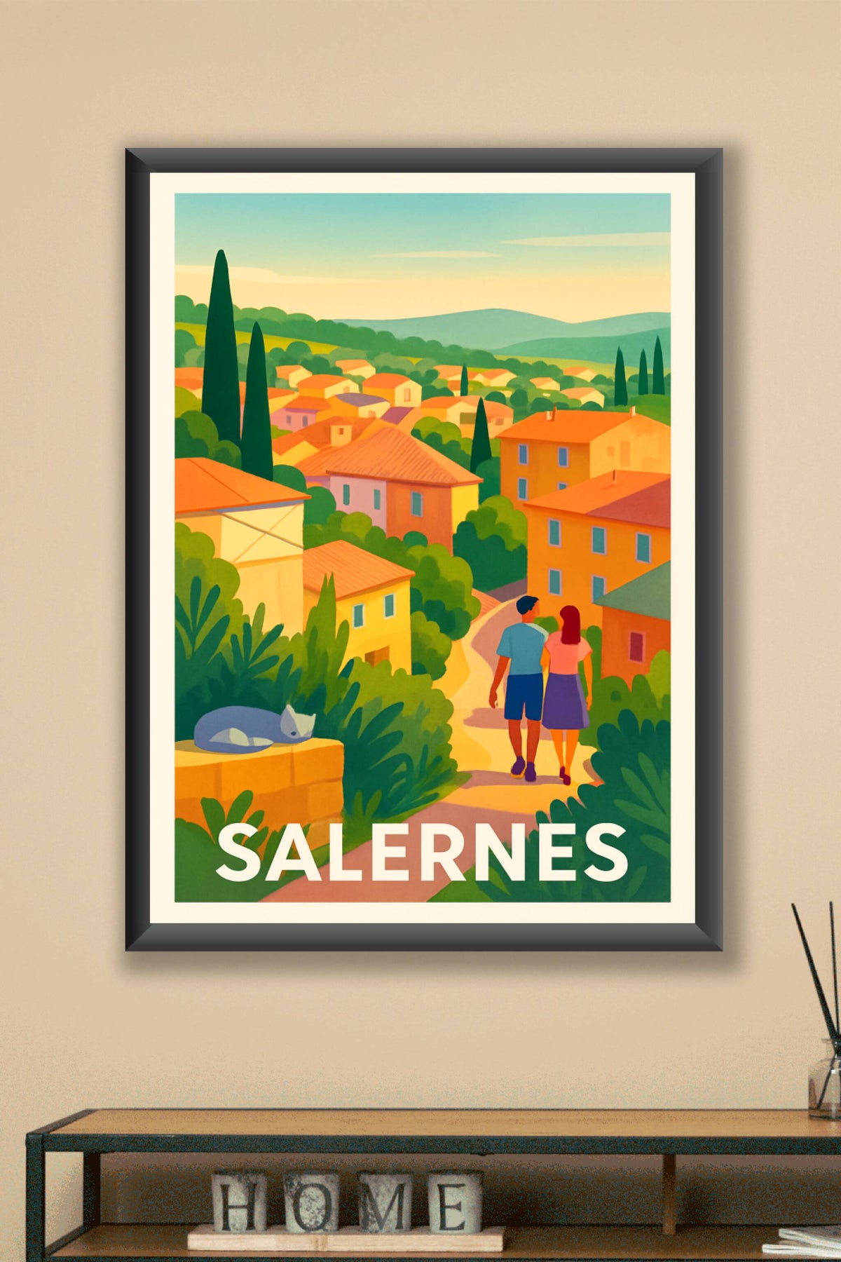 Affiche Salernes — Douceur de vie en Provence · poster d'art de Salernes
