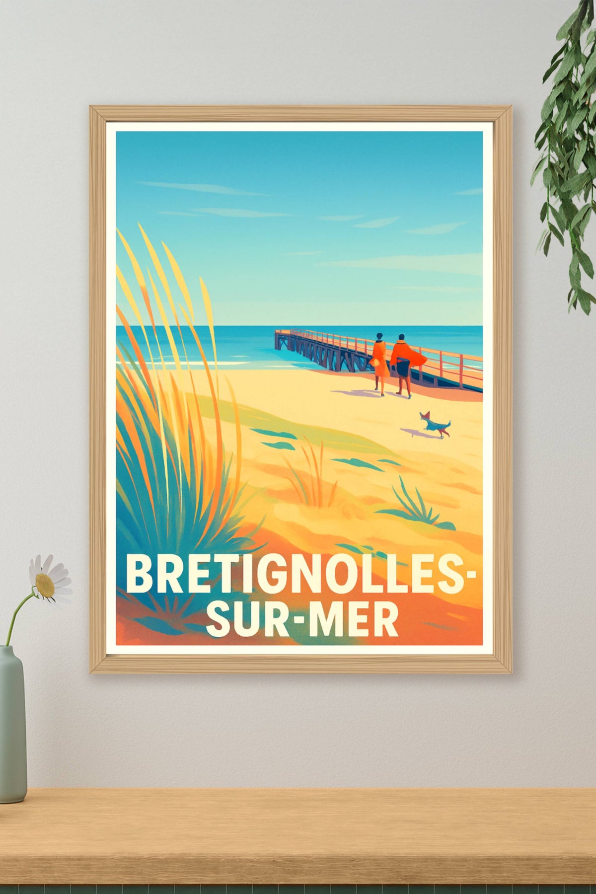 Affiche Bretignolles-sur-Mer — Douceur et sérénité au bord de l'océan · poster d'art de Bretignolles-sur-Mer
