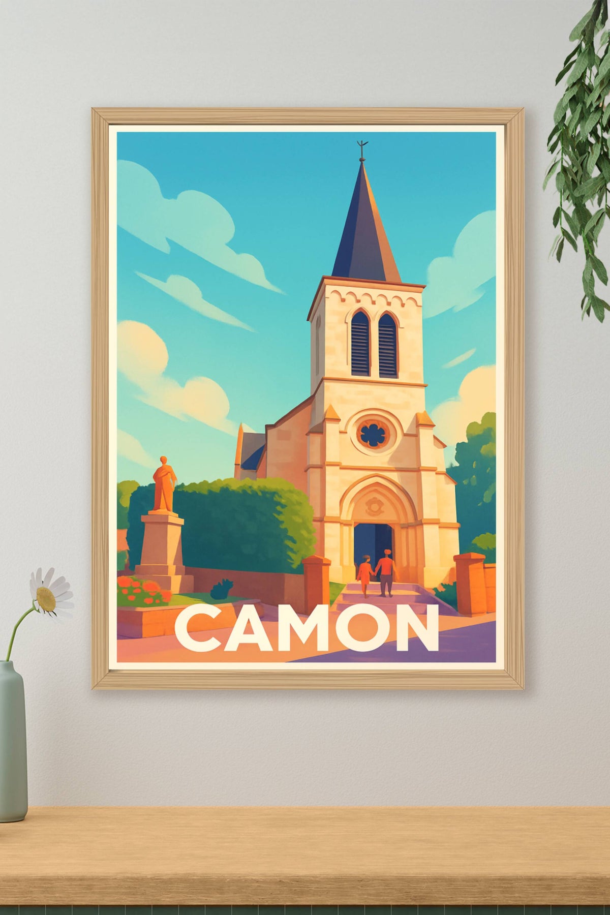 Affiche Camon — Charme et sérénité au cœur de l'église · poster d'art de Camon
