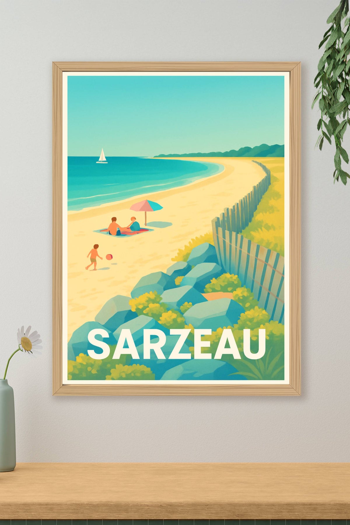 Affiche Sarzeau — Escapade en bord de mer · poster d'art de Sarzeau