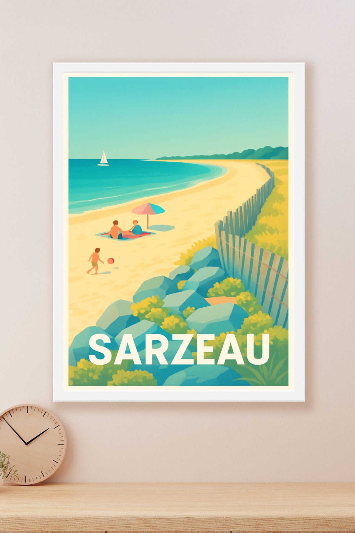 Affiche Sarzeau — Escapade en bord de mer · poster d'art de Sarzeau