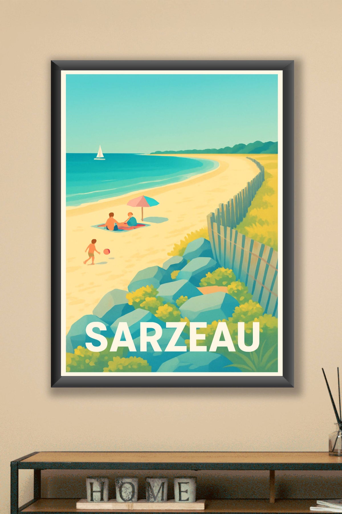 Affiche Sarzeau — Escapade en bord de mer · poster d'art de Sarzeau