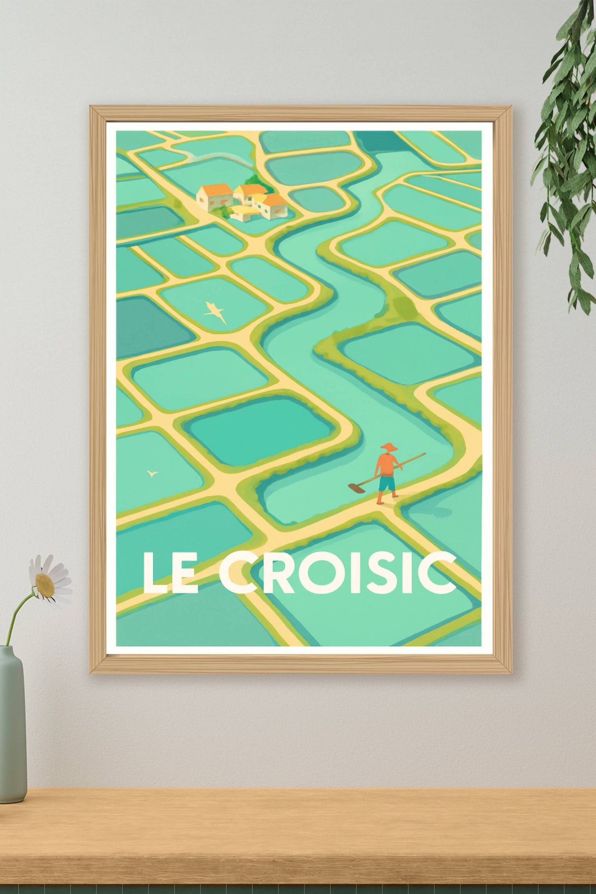 Affiche Le Croisic — L'élégance des marais salants · poster d'art de Le Croisic