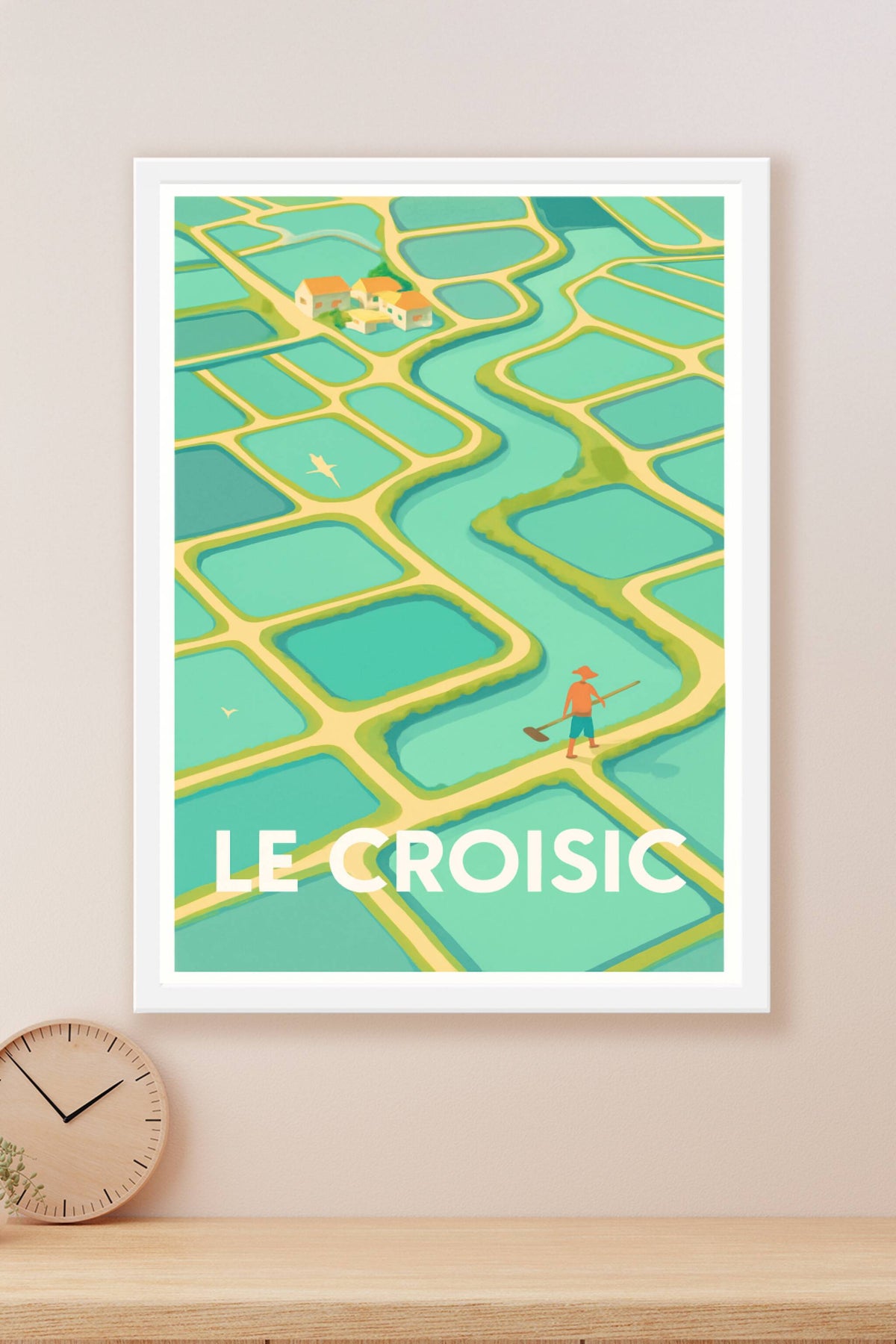 Affiche Le Croisic — L'élégance des marais salants · poster d'art de Le Croisic