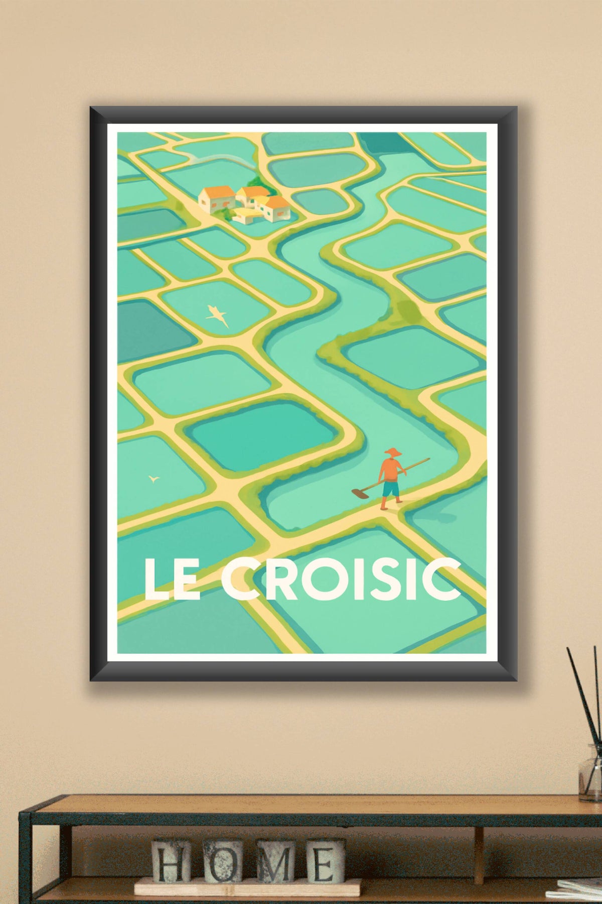 Affiche Le Croisic — L'élégance des marais salants · poster d'art de Le Croisic