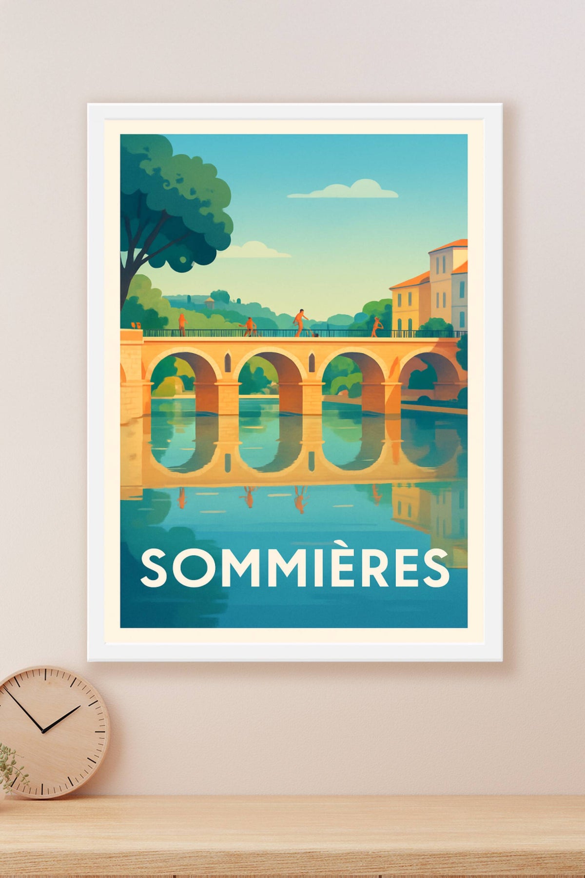 Affiche Sommières — Charme et Reflets Méditerranéens · poster d'art de Sommières
