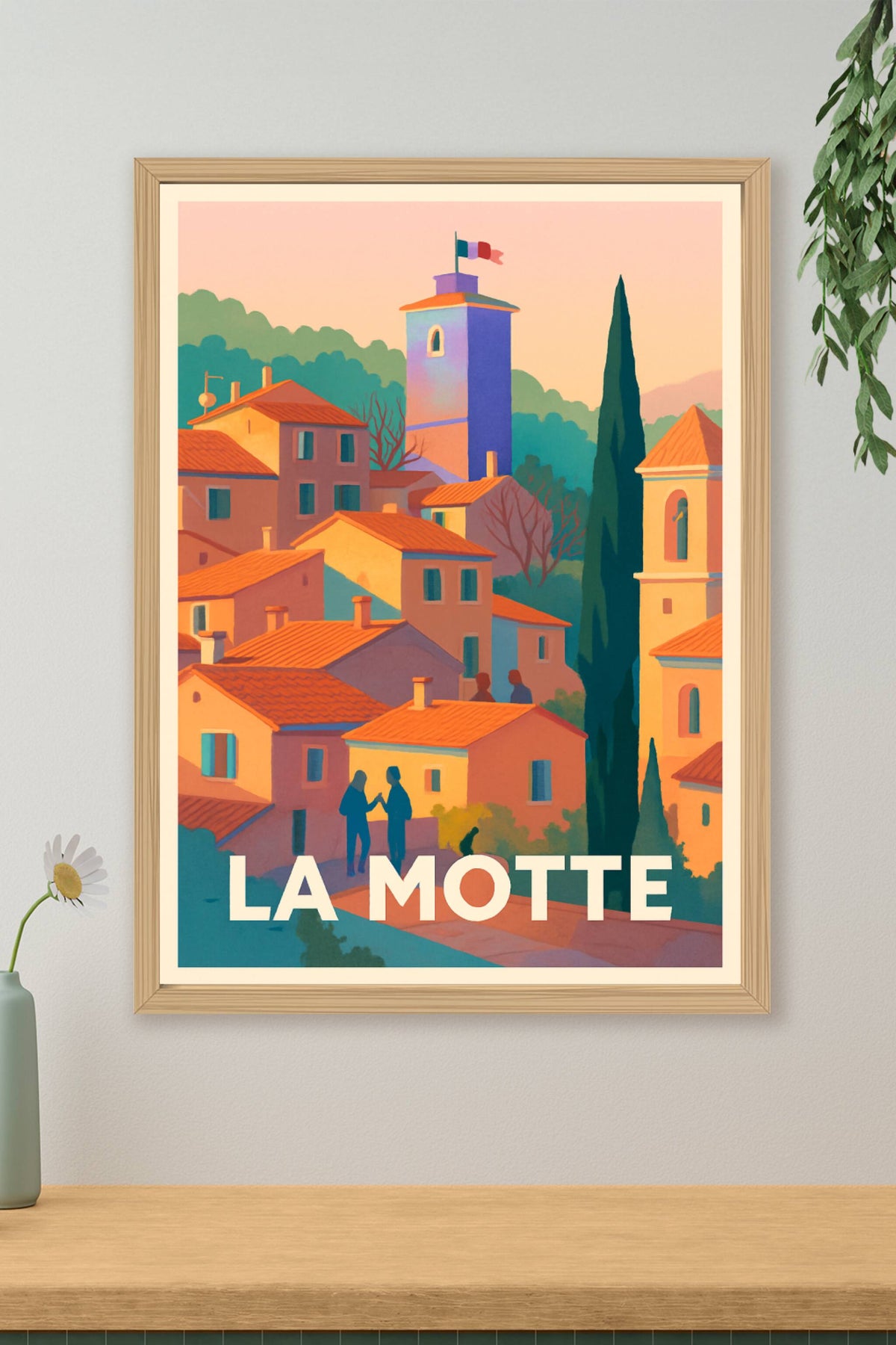 Affiche La Motte — Charme provençal au crépuscule · poster d'art de La Motte