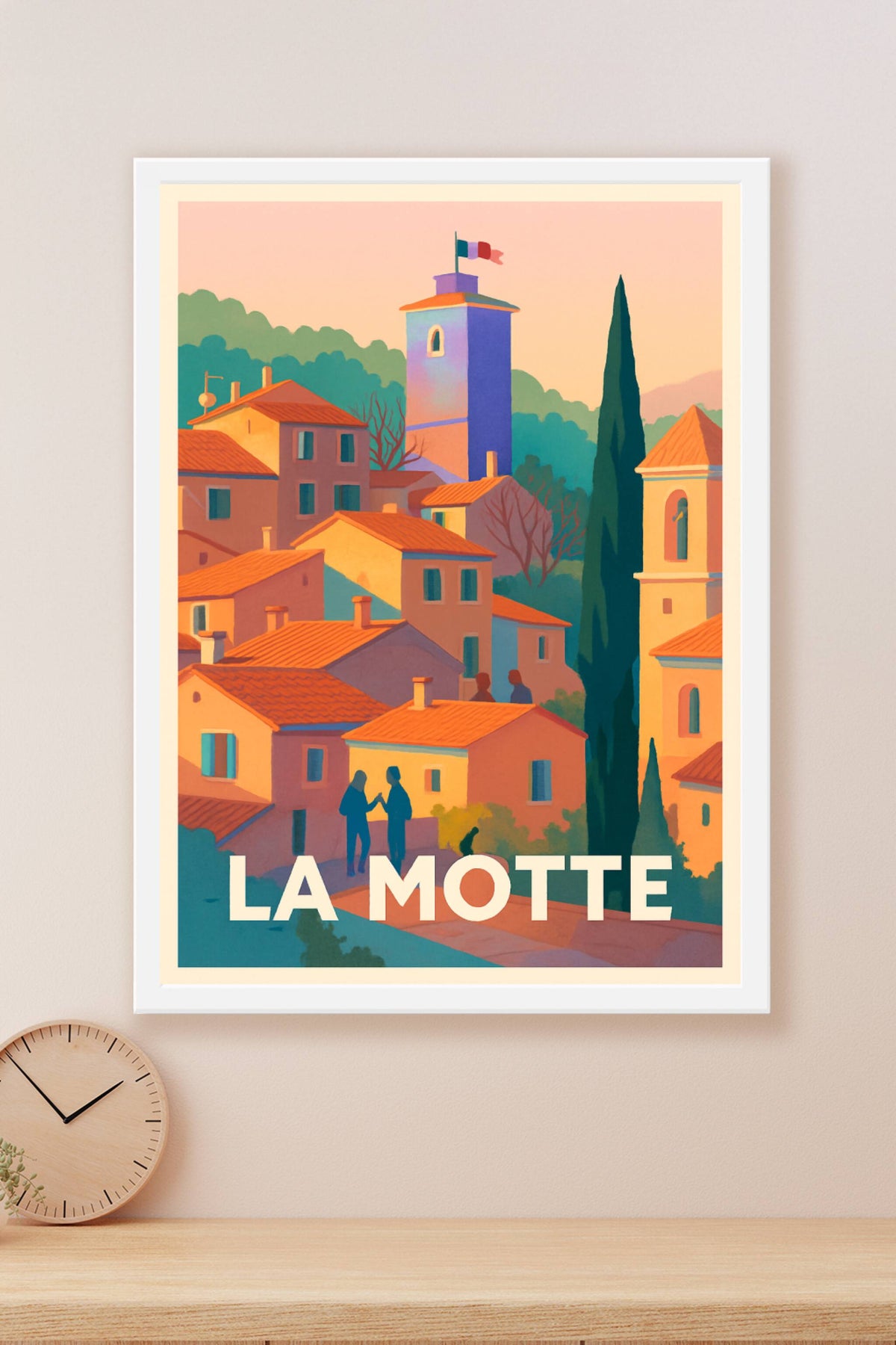 Affiche La Motte — Charme provençal au crépuscule · poster d'art de La Motte