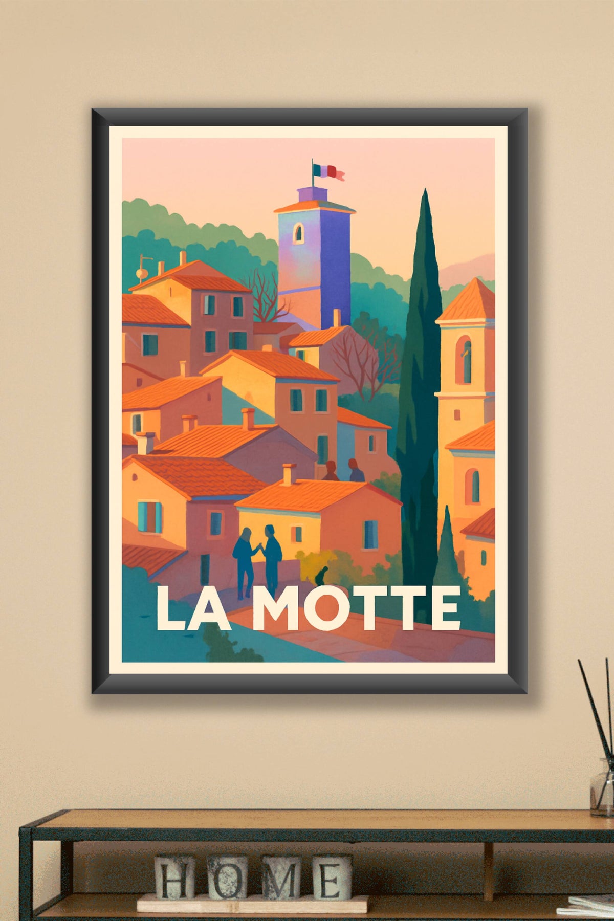 Affiche La Motte — Charme provençal au crépuscule · poster d'art de La Motte