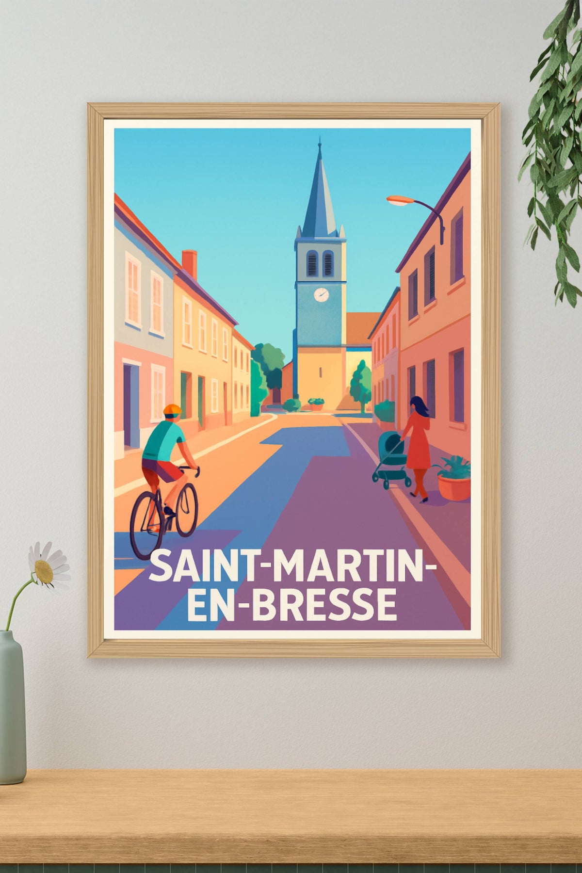 Affiche Saint-Martin-en-Bresse — Charme et sérénité au cœur de la ville · poster d'art de Saint-Martin-en-Bresse