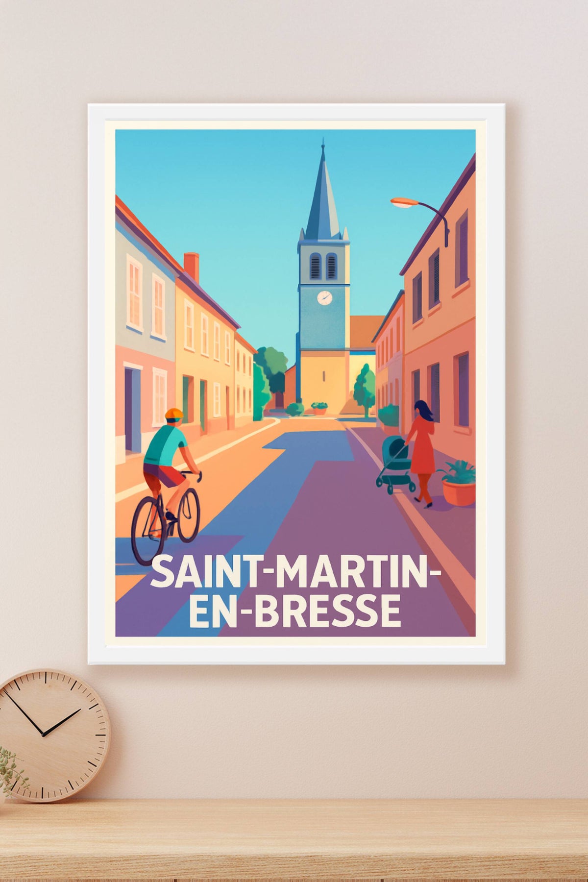 Affiche Saint-Martin-en-Bresse — Charme et sérénité au cœur de la ville · poster d'art de Saint-Martin-en-Bresse