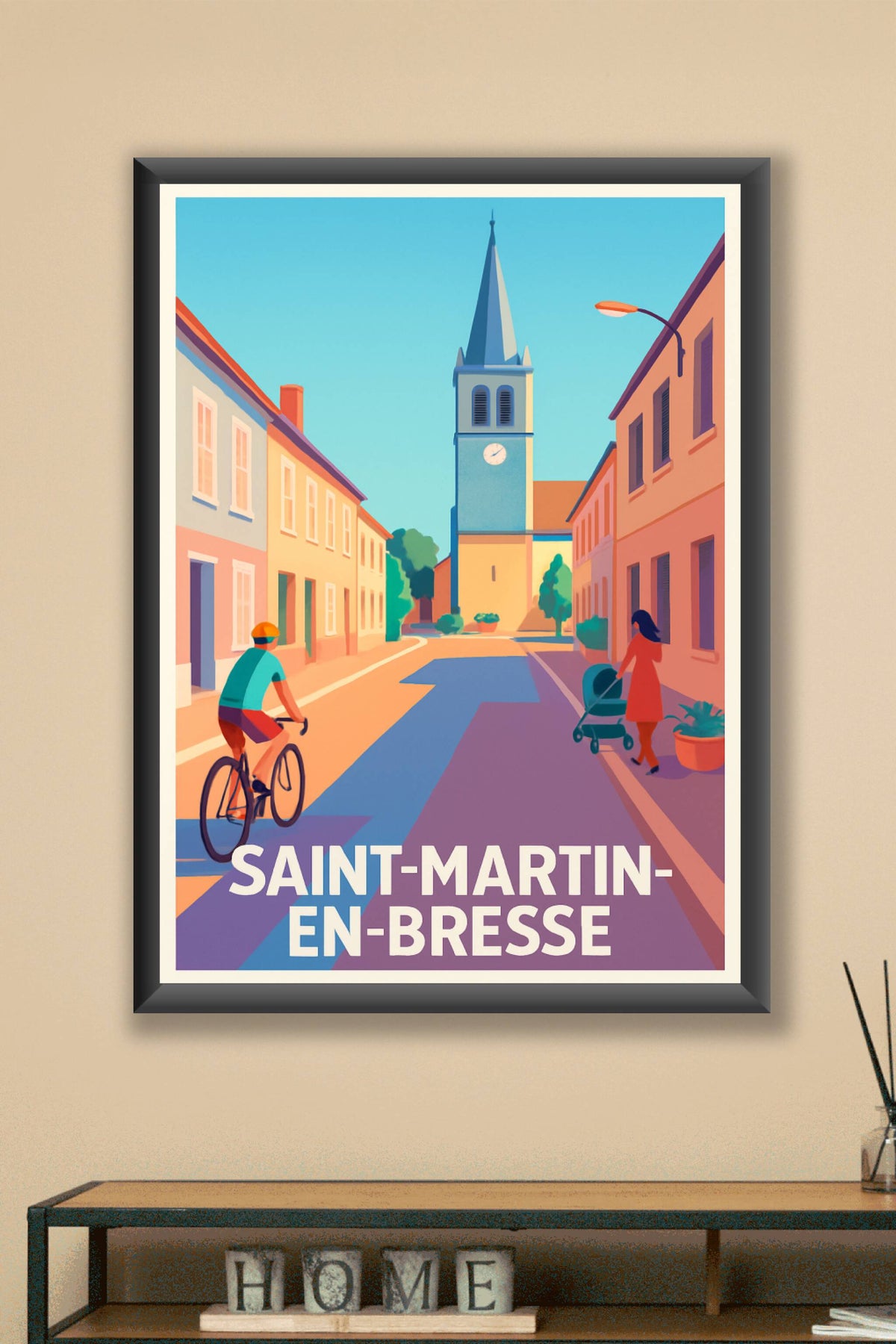 Affiche Saint-Martin-en-Bresse — Charme et sérénité au cœur de la ville · poster d'art de Saint-Martin-en-Bresse
