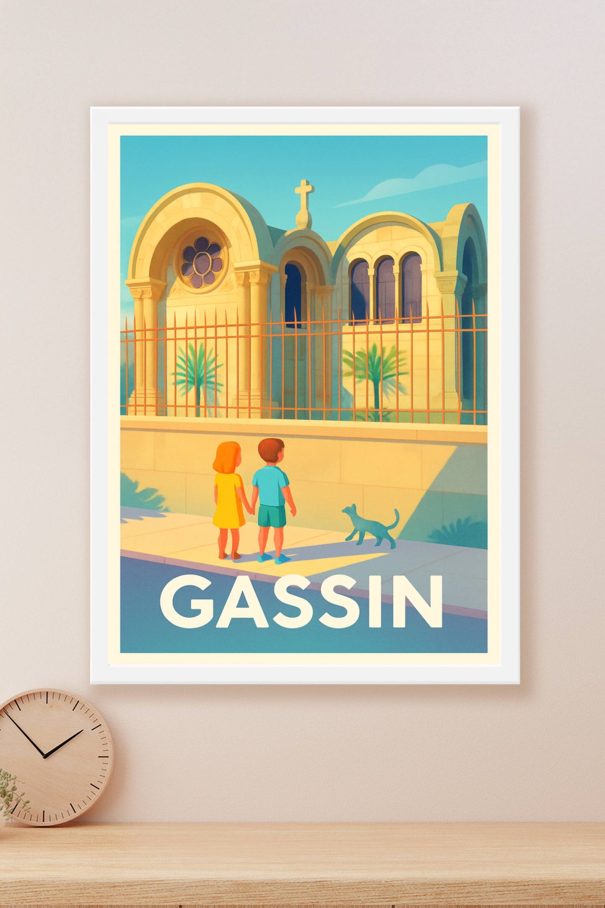 Affiche Gassin — Une escapade lumineuse au cœur du village · poster d'art de Gassin