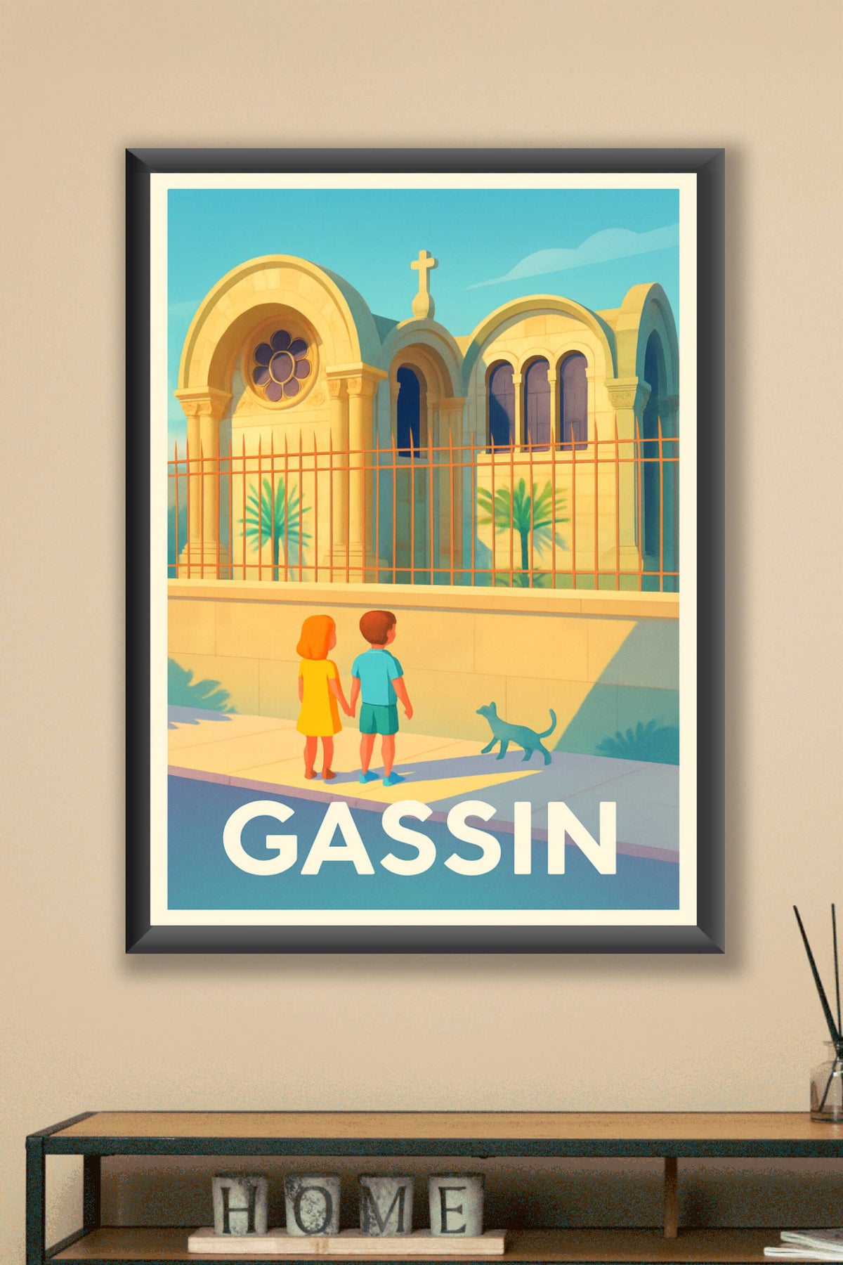 Affiche Gassin — Une escapade lumineuse au cœur du village · poster d'art de Gassin