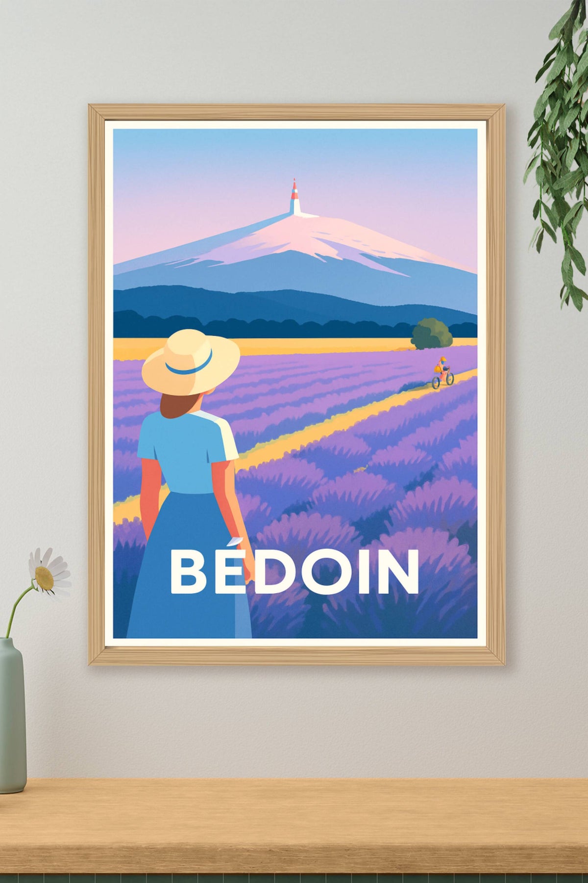 Affiche Bédoin — Évasion champêtre au pied du Mont Ventoux · poster d'art de Bédoin