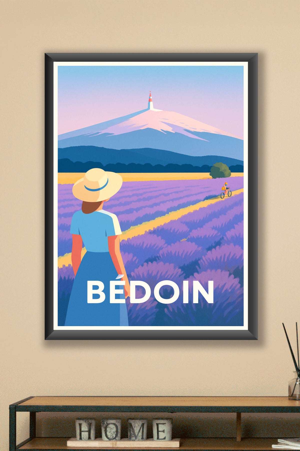 Affiche Bédoin — Évasion champêtre au pied du Mont Ventoux · poster d'art de Bédoin