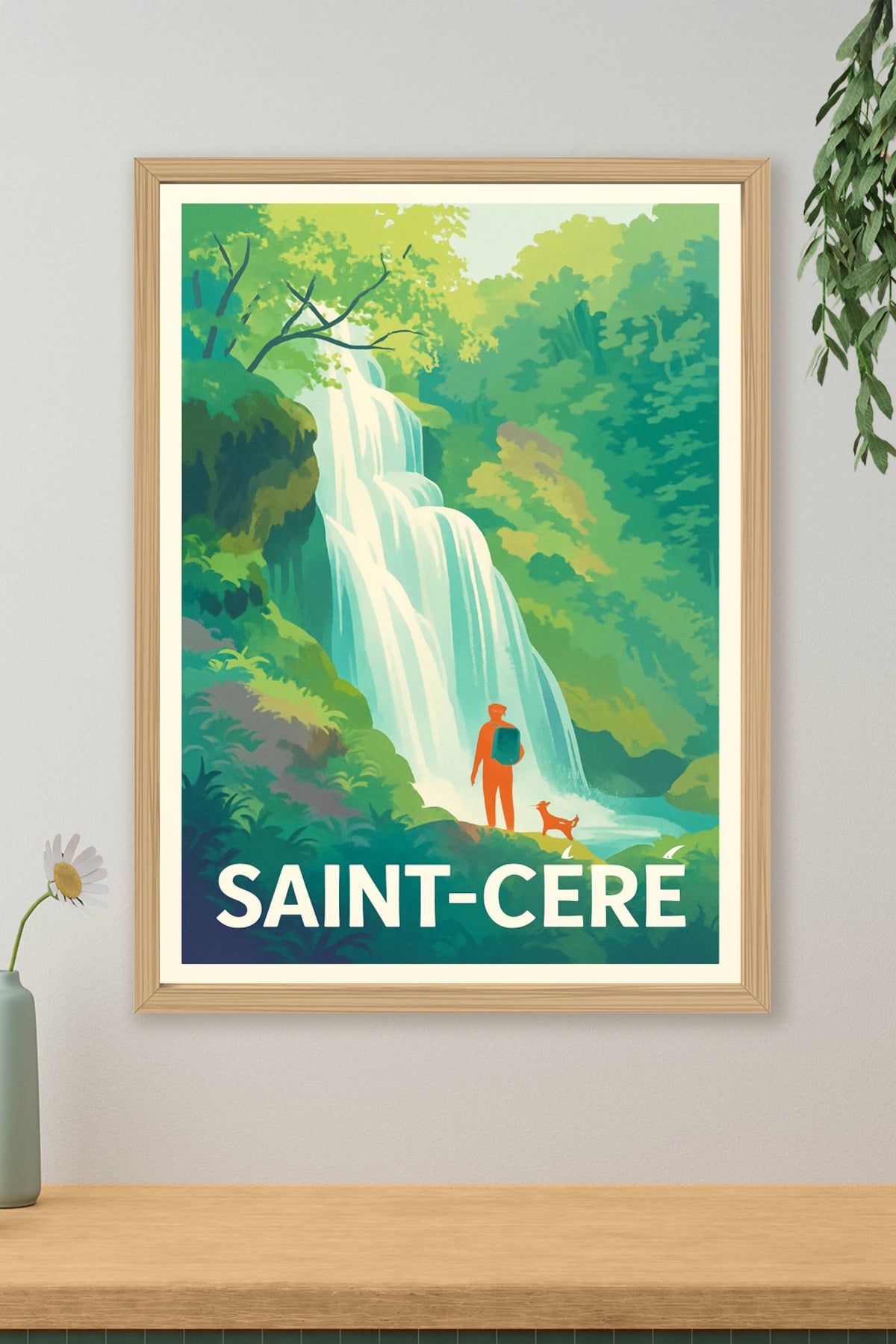 Affiche Saint-Céré — Évasion et nature sauvage · poster d'art de Saint-Céré