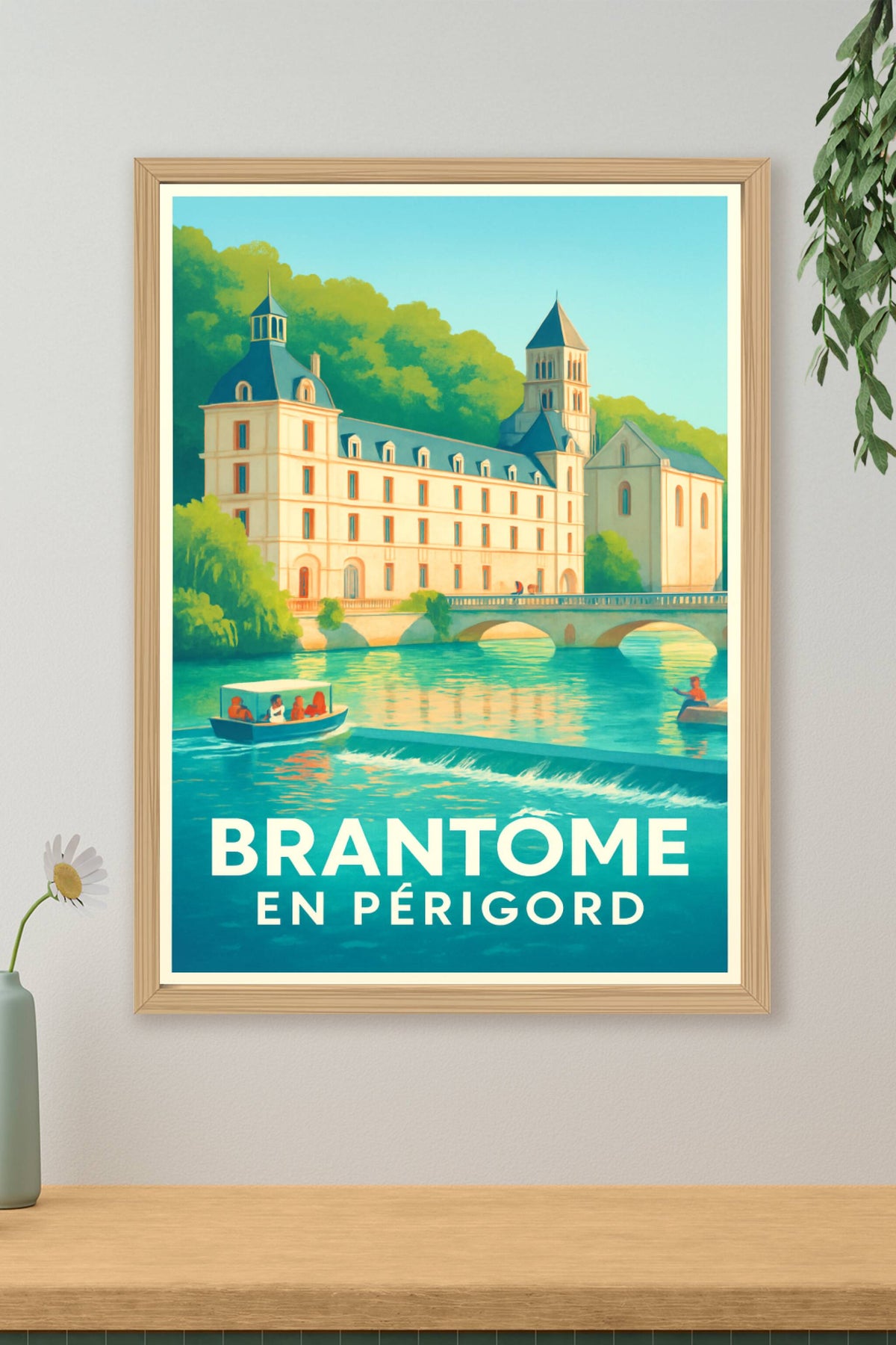 Affiche Brantôme — Charme et douceur en Périgord · poster d'art de Brantôme