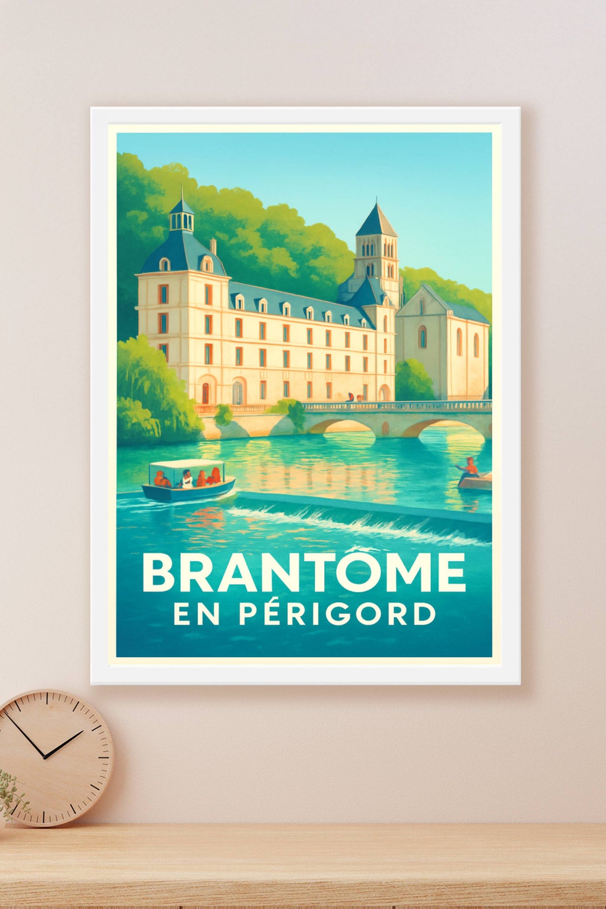 Affiche Brantôme — Charme et douceur en Périgord · poster d'art de Brantôme