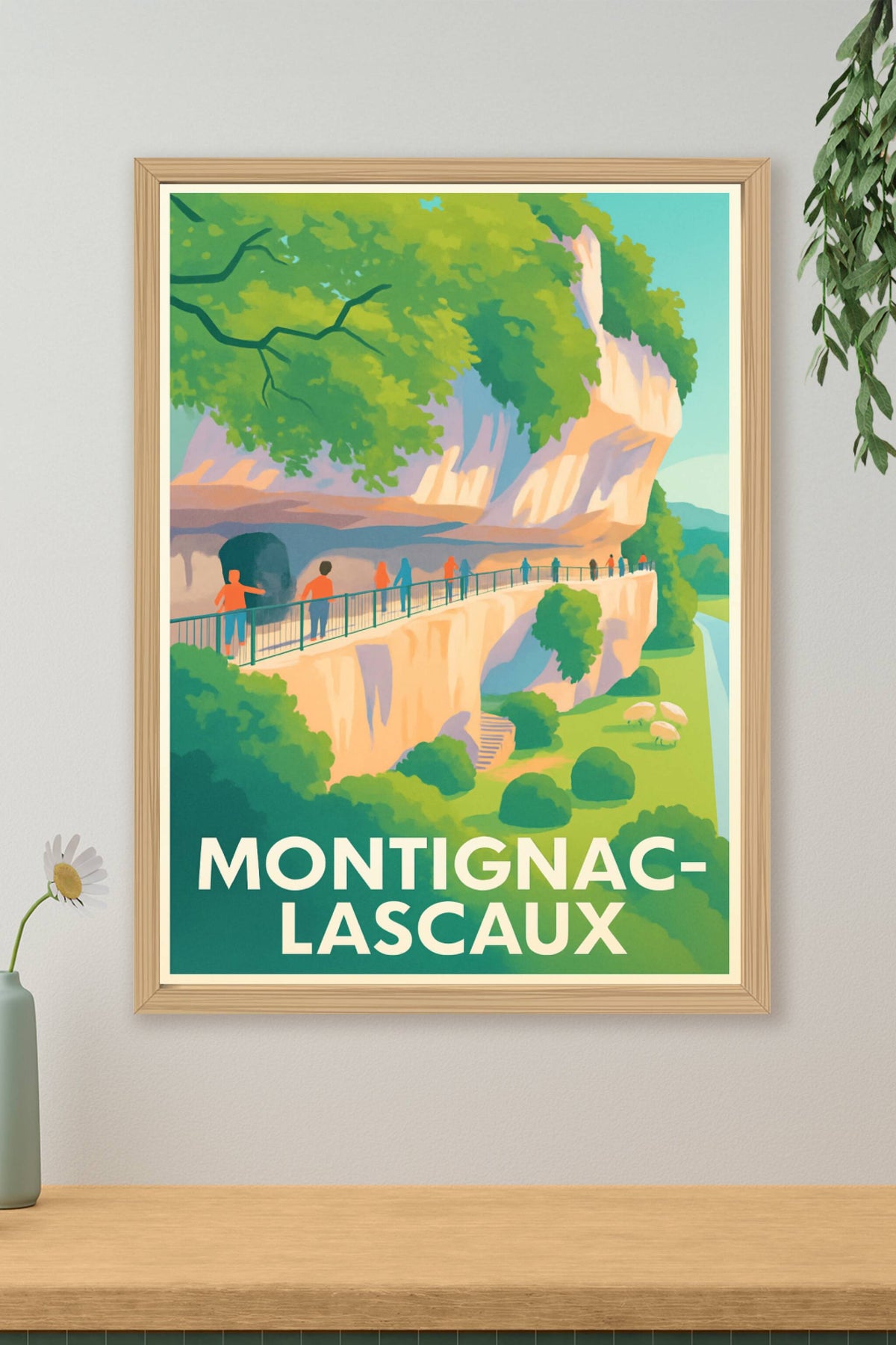 Affiche Montignac-Lascaux — Promenade au cœur de l'Histoire · poster d'art de Montignac-Lascaux
