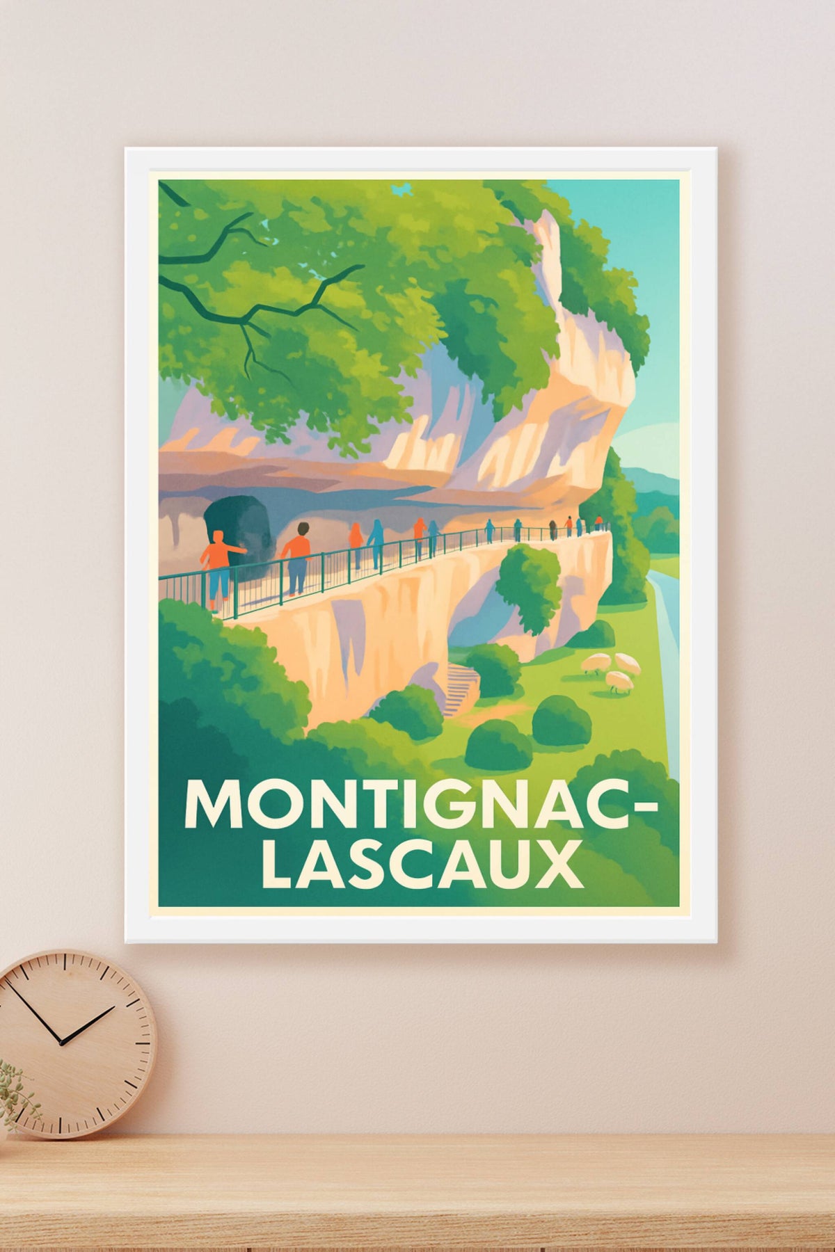 Affiche Montignac-Lascaux — Promenade au cœur de l'Histoire · poster d'art de Montignac-Lascaux