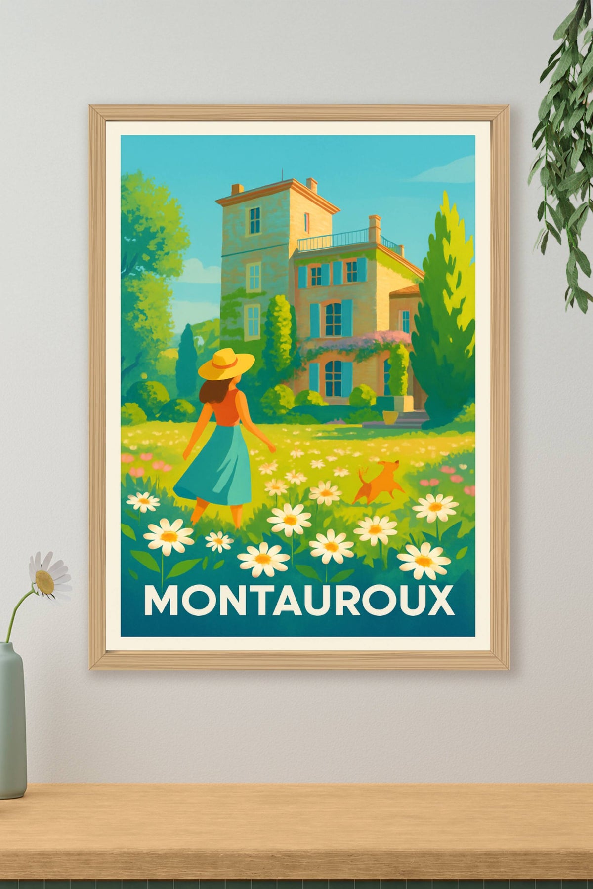Affiche Montauroux — Balade bucolique en Provence · poster d'art de Montauroux