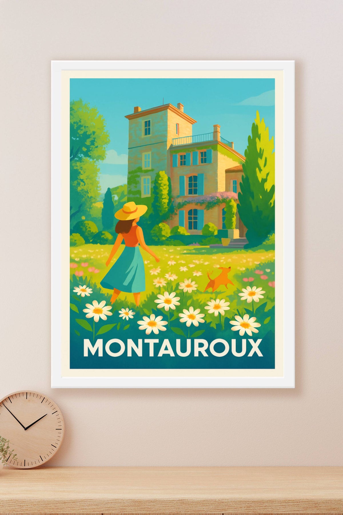 Affiche Montauroux — Balade bucolique en Provence · poster d'art de Montauroux
