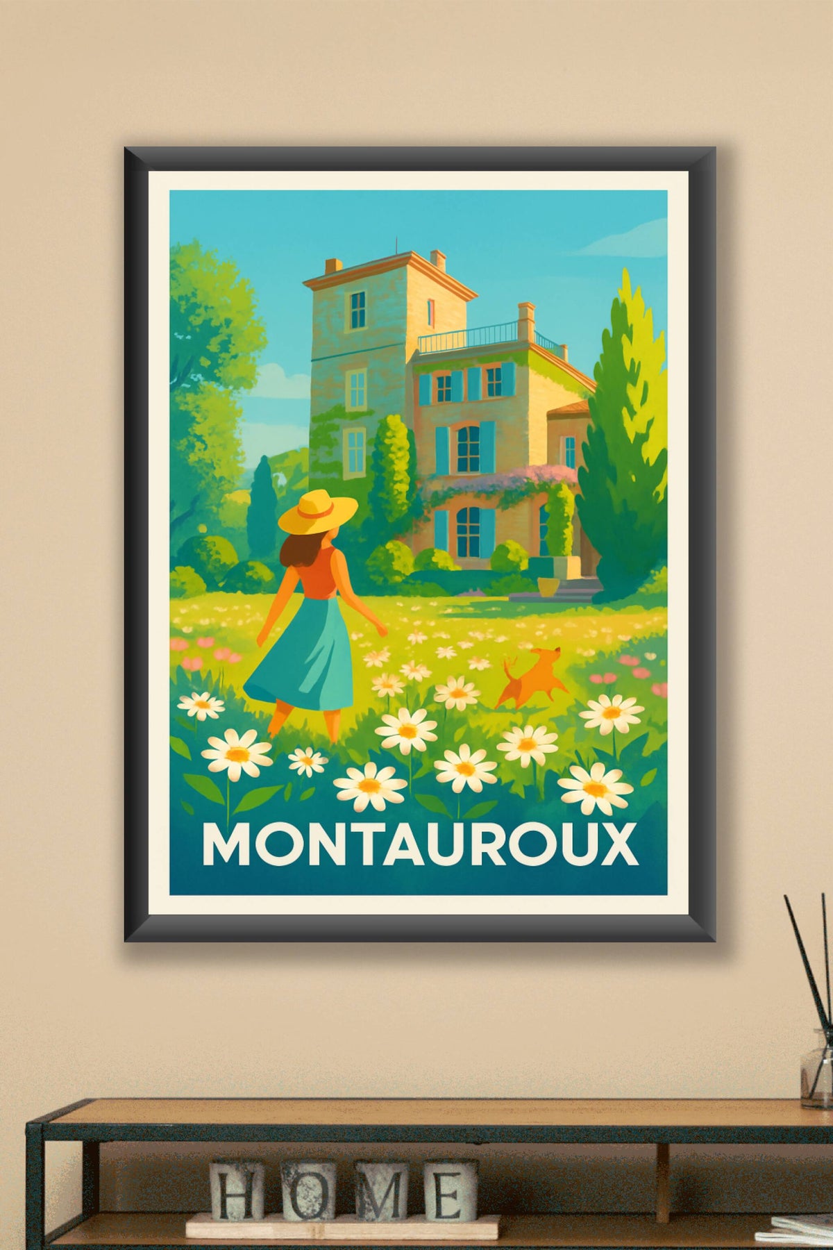 Affiche Montauroux — Balade bucolique en Provence · poster d'art de Montauroux
