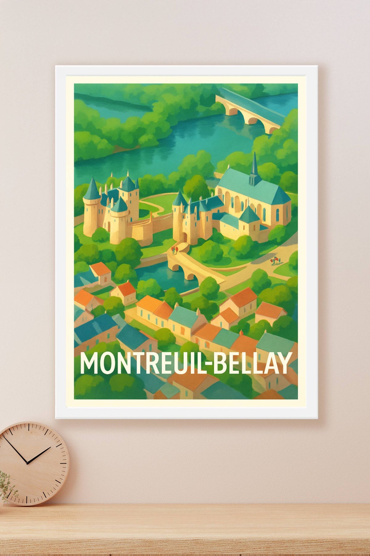Affiche Montreuil-Bellay — L'élégance d'un château historique · poster d'art de Montreuil-Bellay