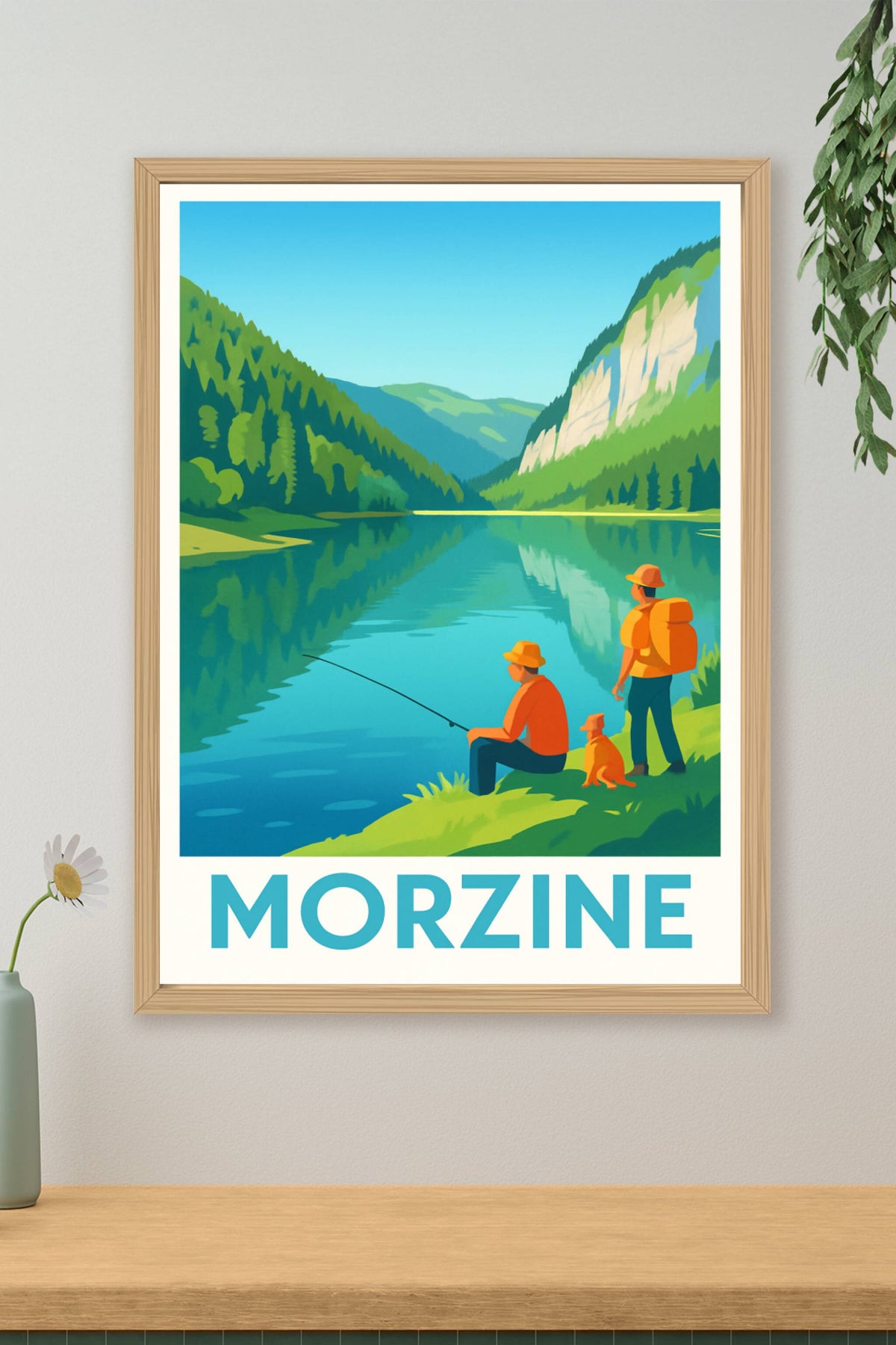 Affiche Morzine — Tranquillité au bord du lac en pleine nature · poster d'art de Morzine