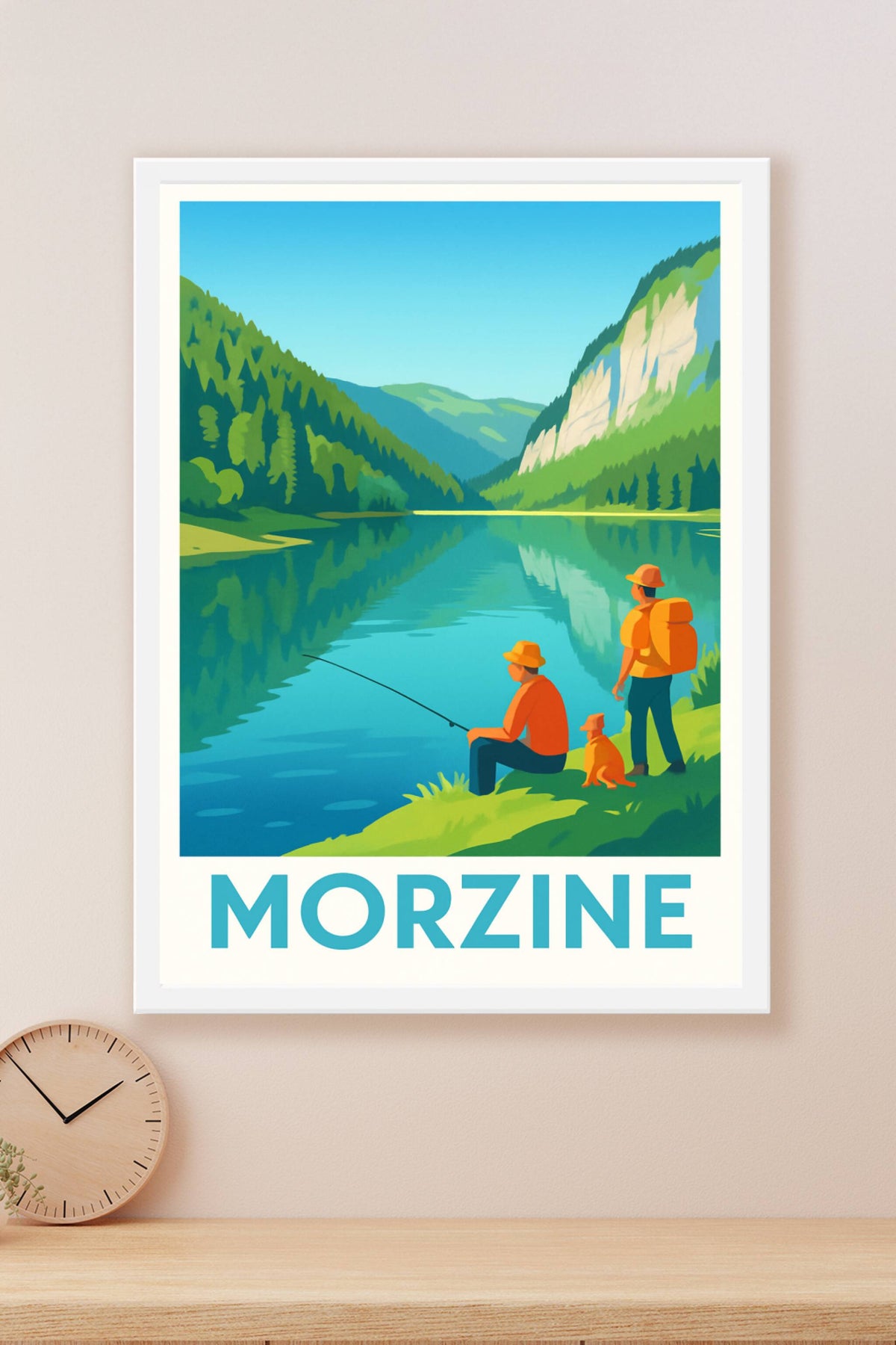 Affiche Morzine — Tranquillité au bord du lac en pleine nature · poster d'art de Morzine