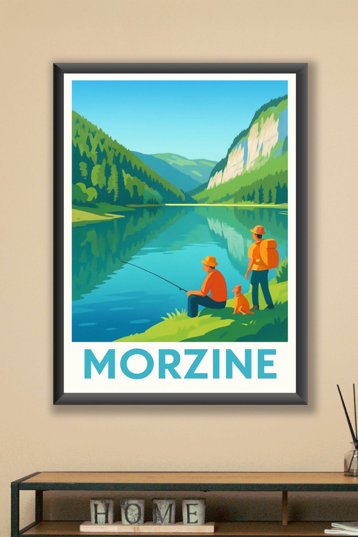 Affiche Morzine — Tranquillité au bord du lac en pleine nature · poster d'art de Morzine