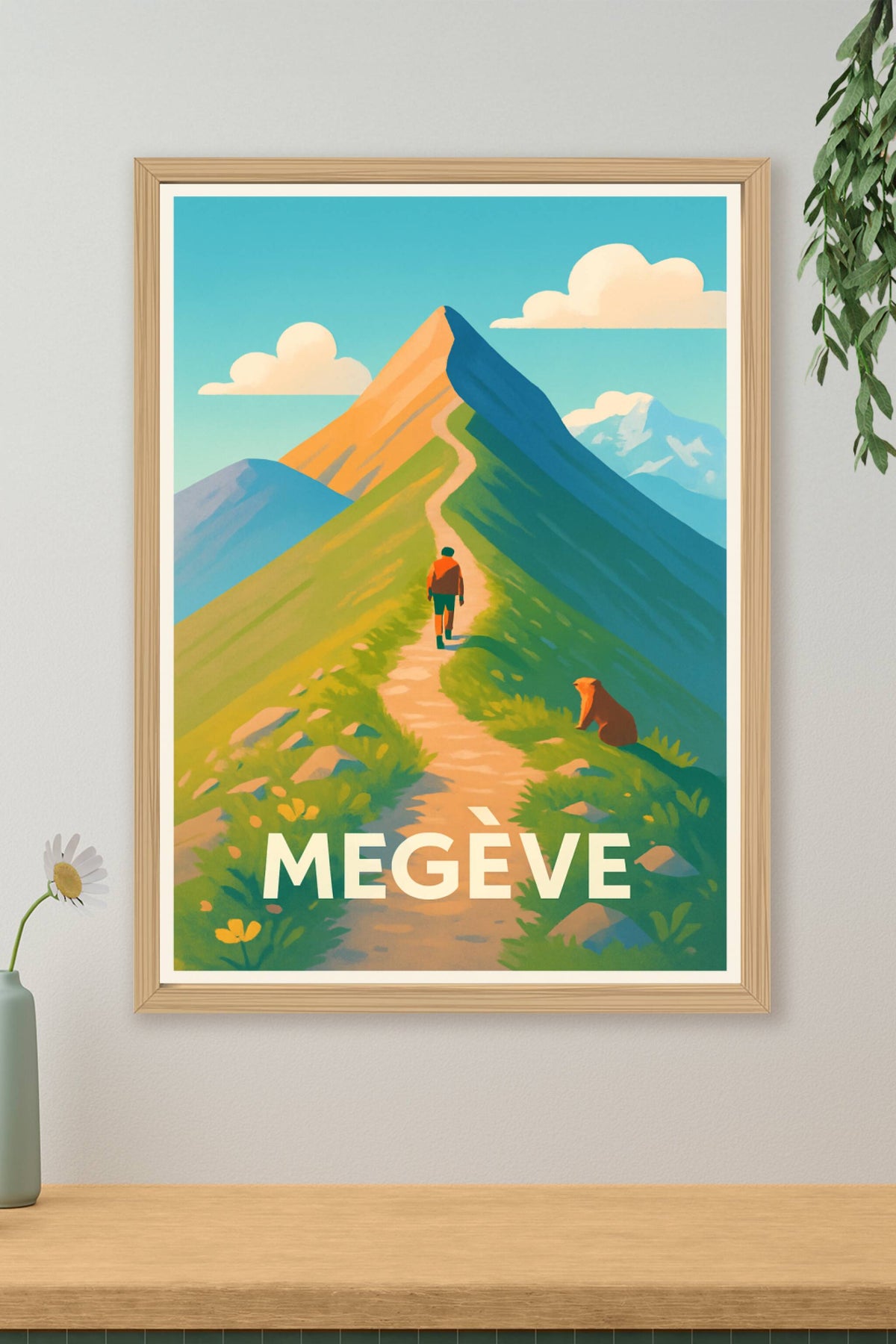 Affiche Megève — Escapade alpine au sommet · poster d'art de Megève