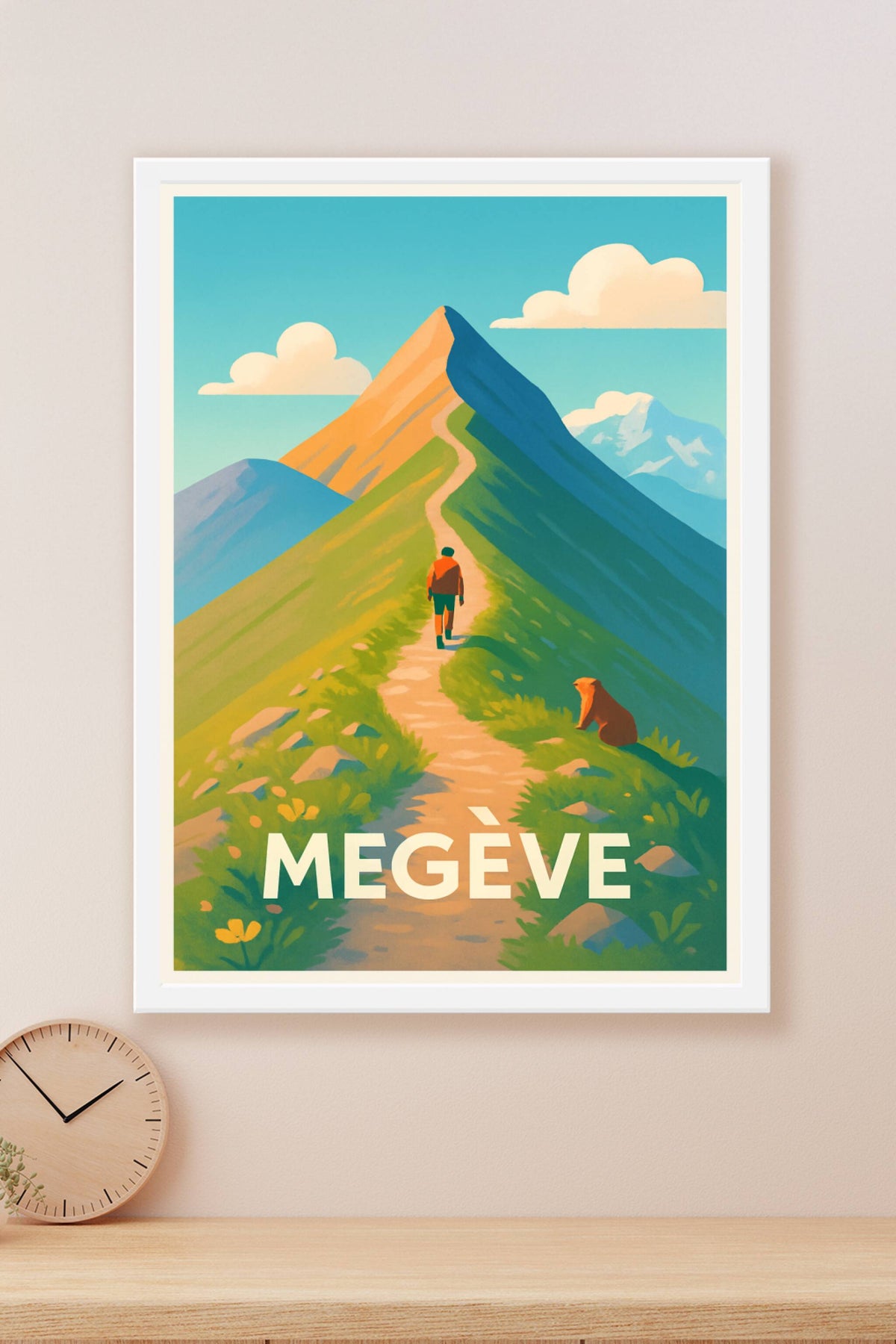 Affiche Megève — Escapade alpine au sommet · poster d'art de Megève