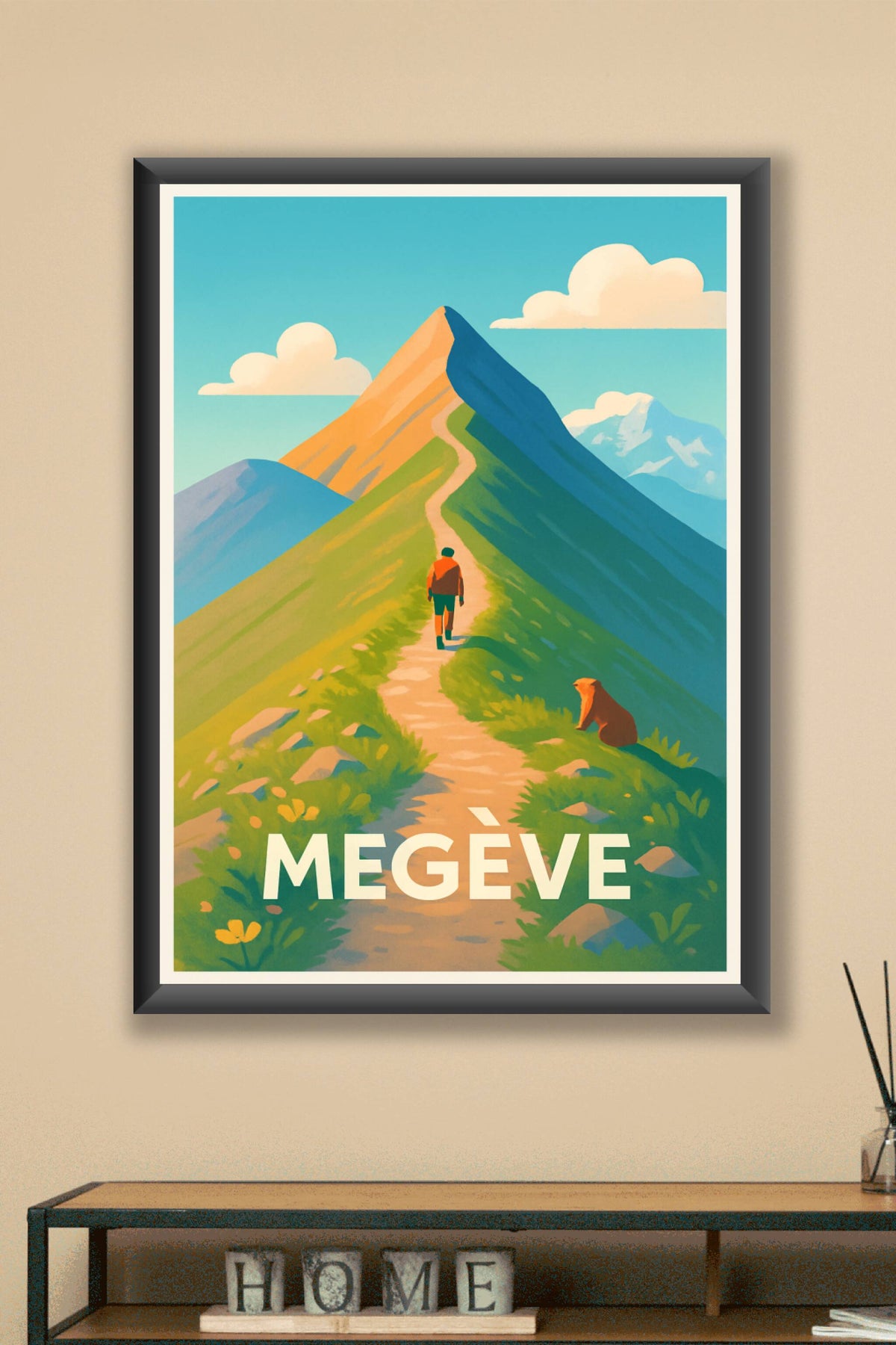 Affiche Megève — Escapade alpine au sommet · poster d'art de Megève