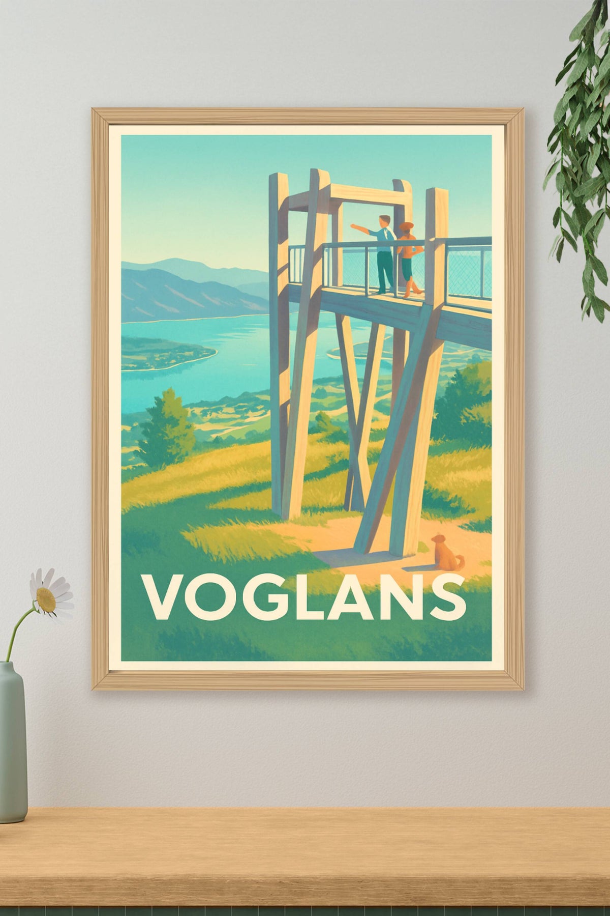 Affiche Voglans — Vue panoramique au belvédère · poster d'art de Voglans