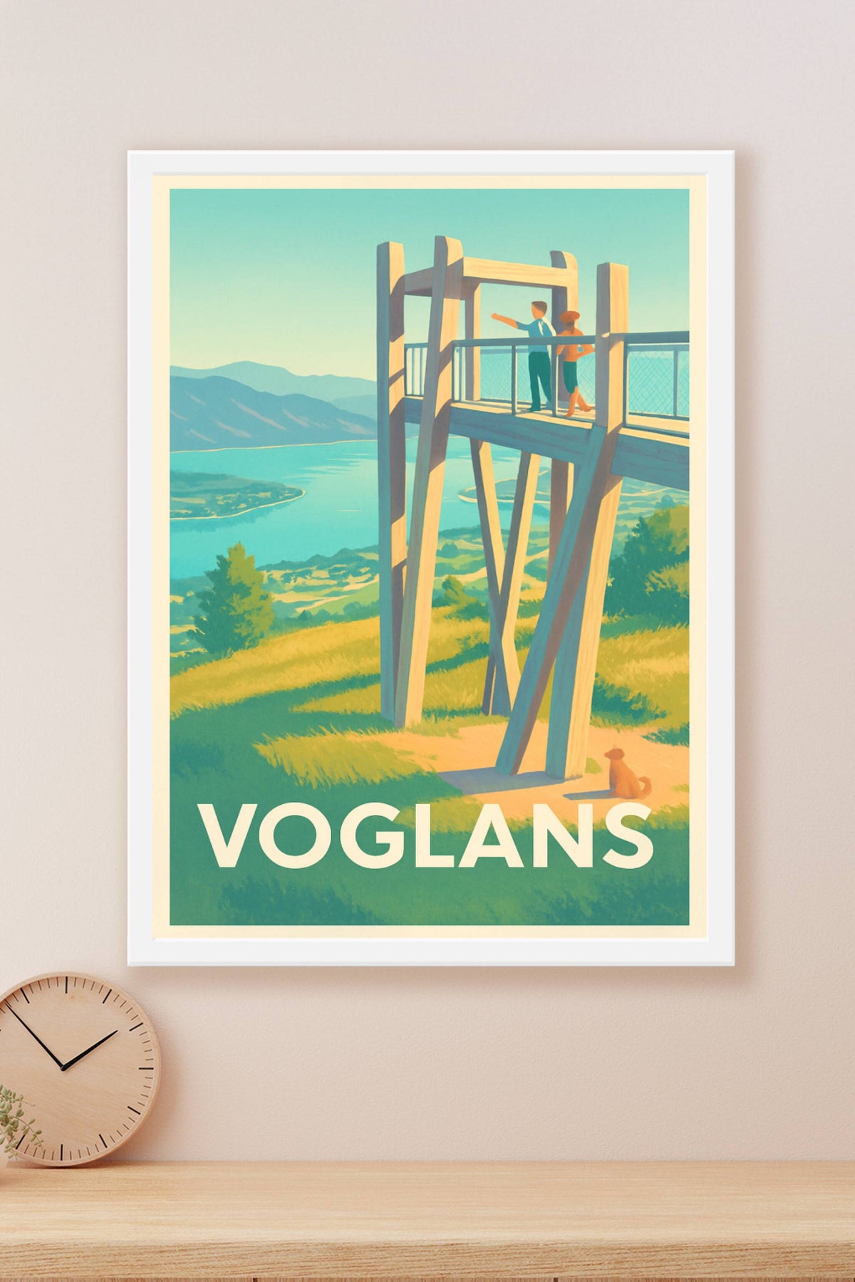 Affiche Voglans — Vue panoramique au belvédère · poster d'art de Voglans