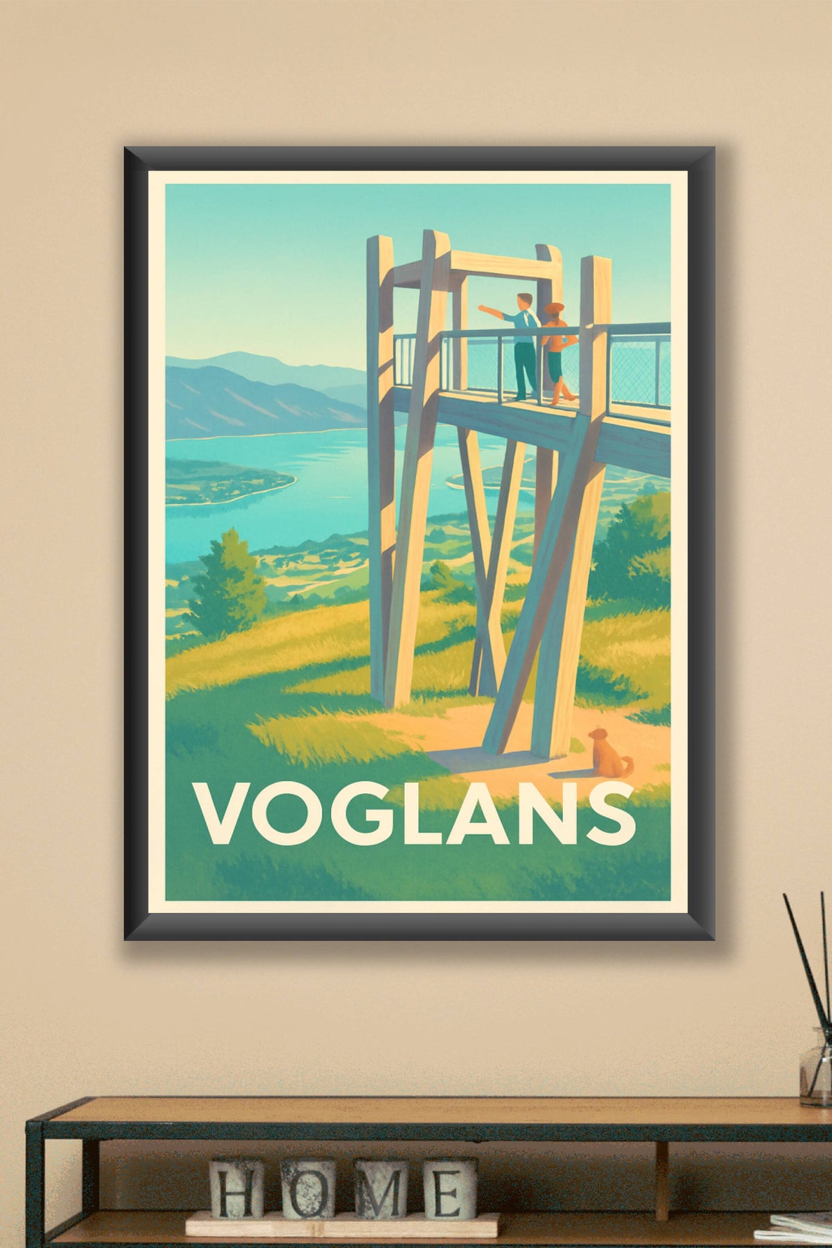 Affiche Voglans — Vue panoramique au belvédère · poster d'art de Voglans